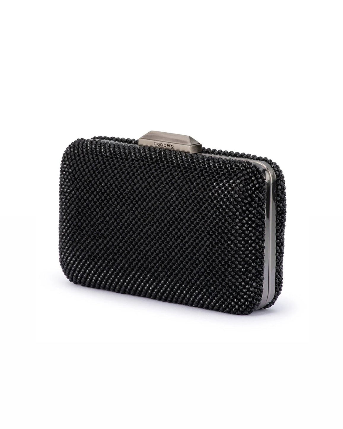 Ronny Crystal Mesh Clutch – Black