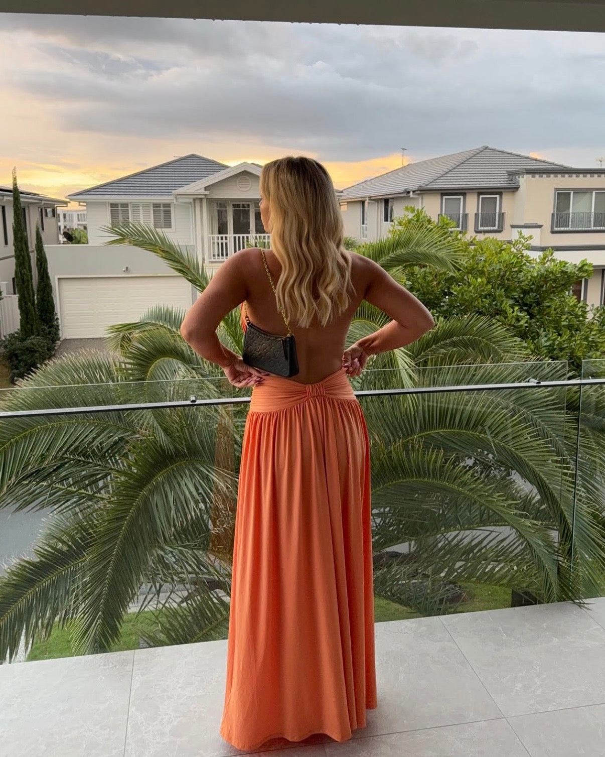 Santina Dress - Tangerine