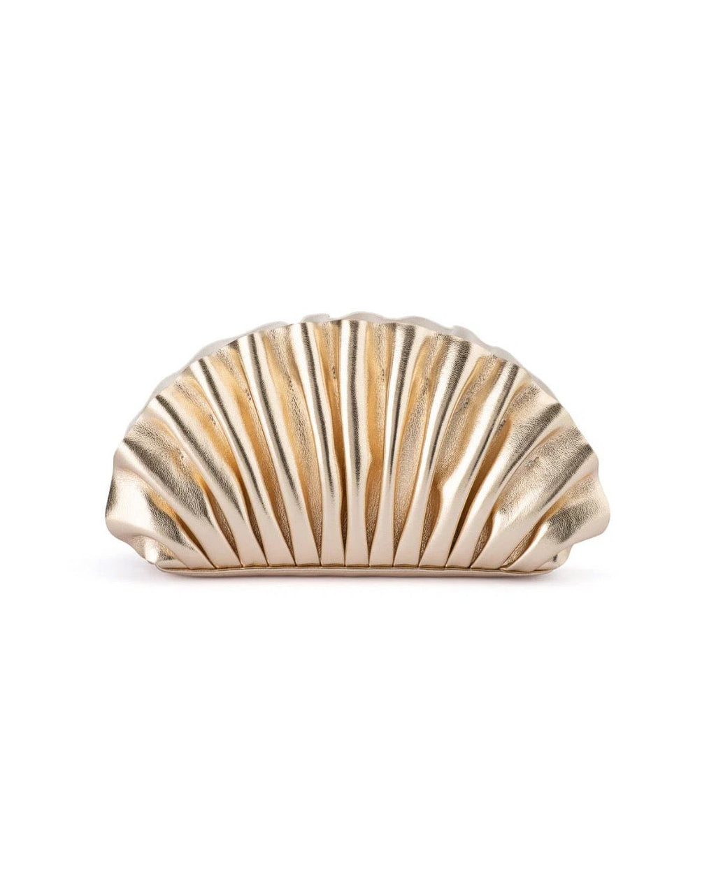 Hollie Pleated Clutch – Gold