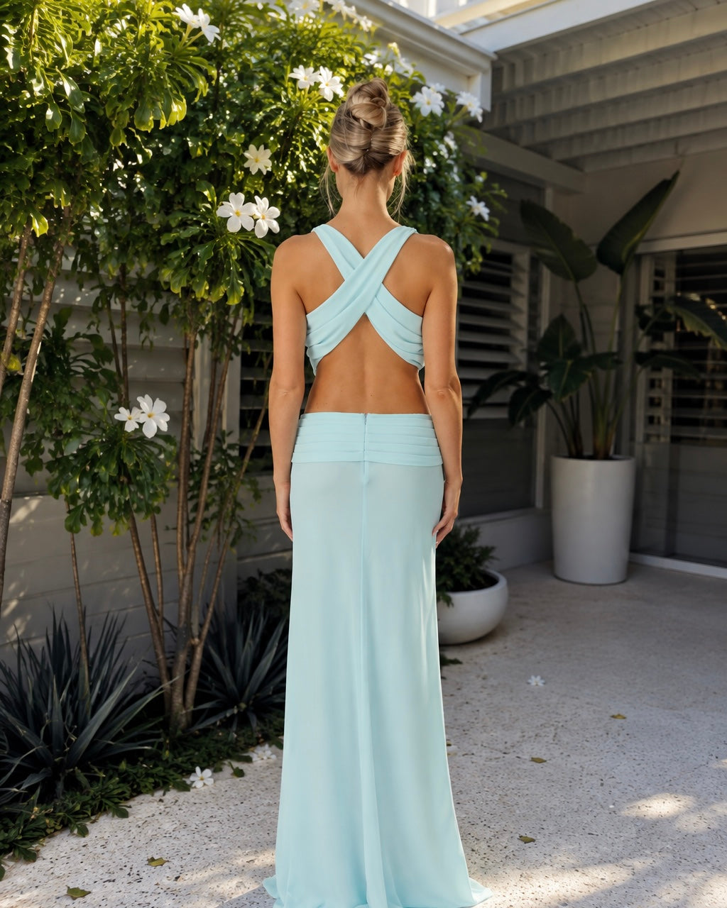Yvette Dress - Aqua