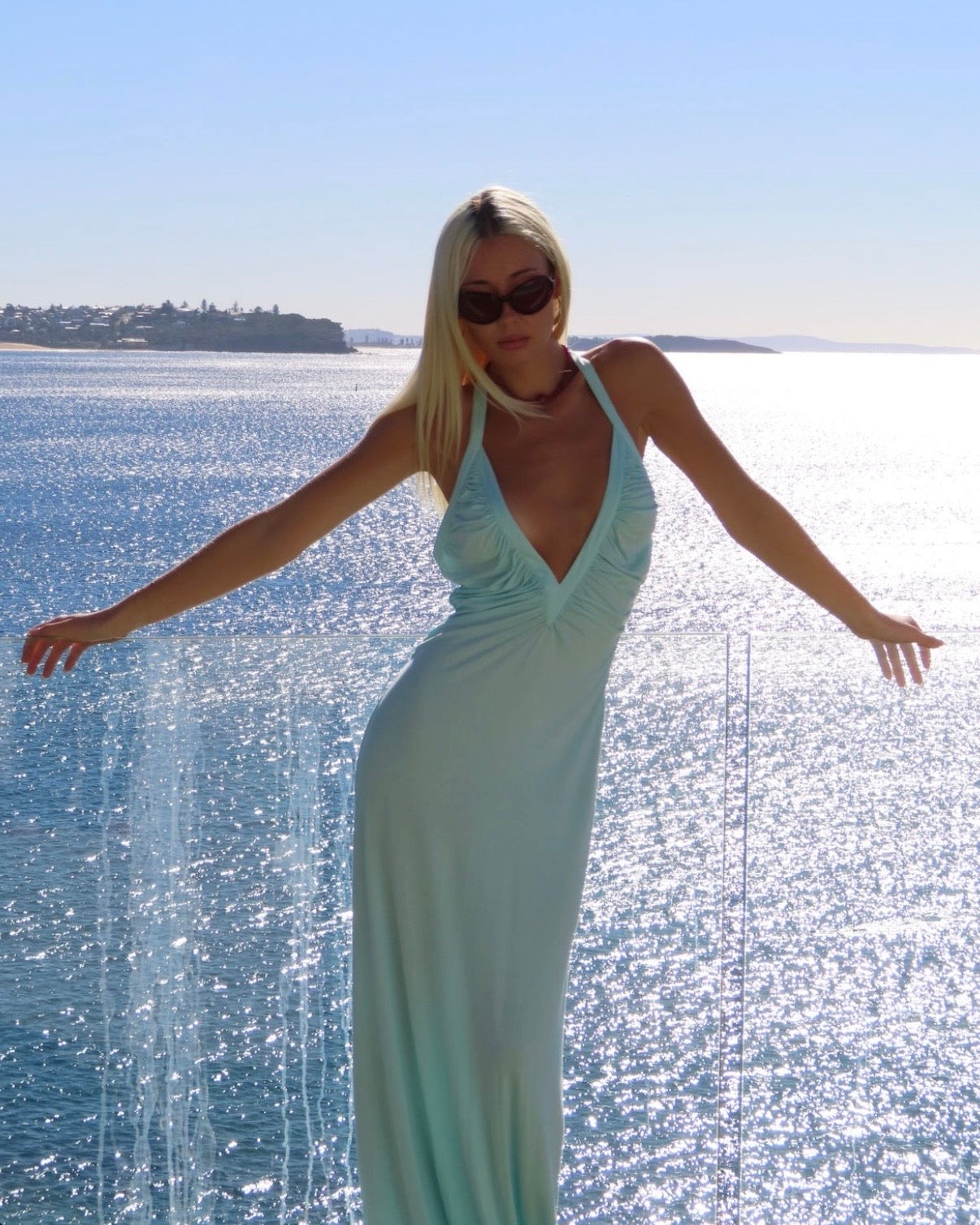 Angelina Maxi in Aqua