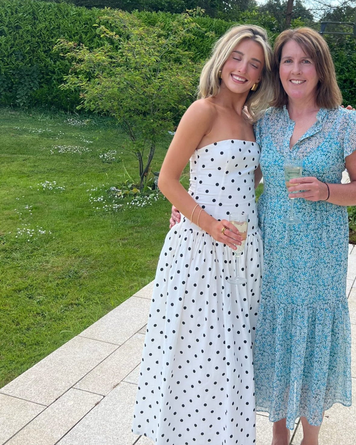 Andorra Maxi Dress - White Polkadot