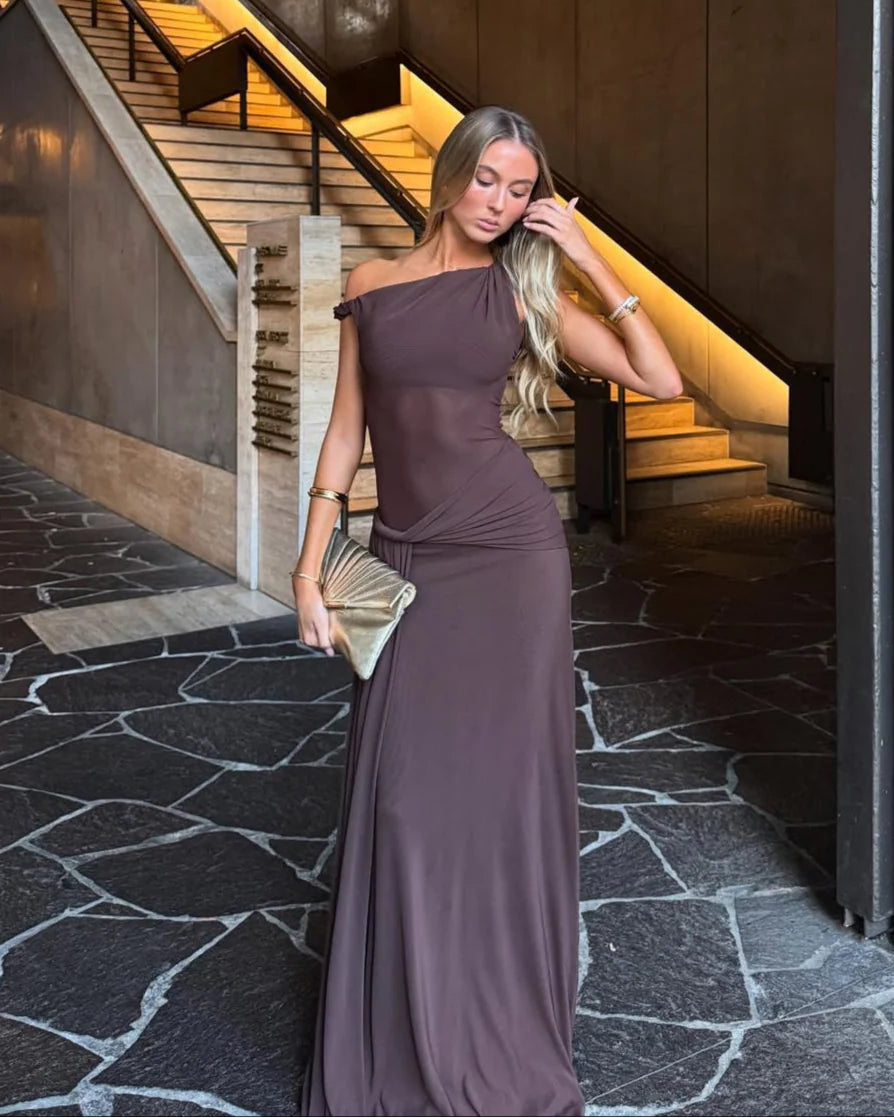 The Sisal Mesh Dress - Espresso