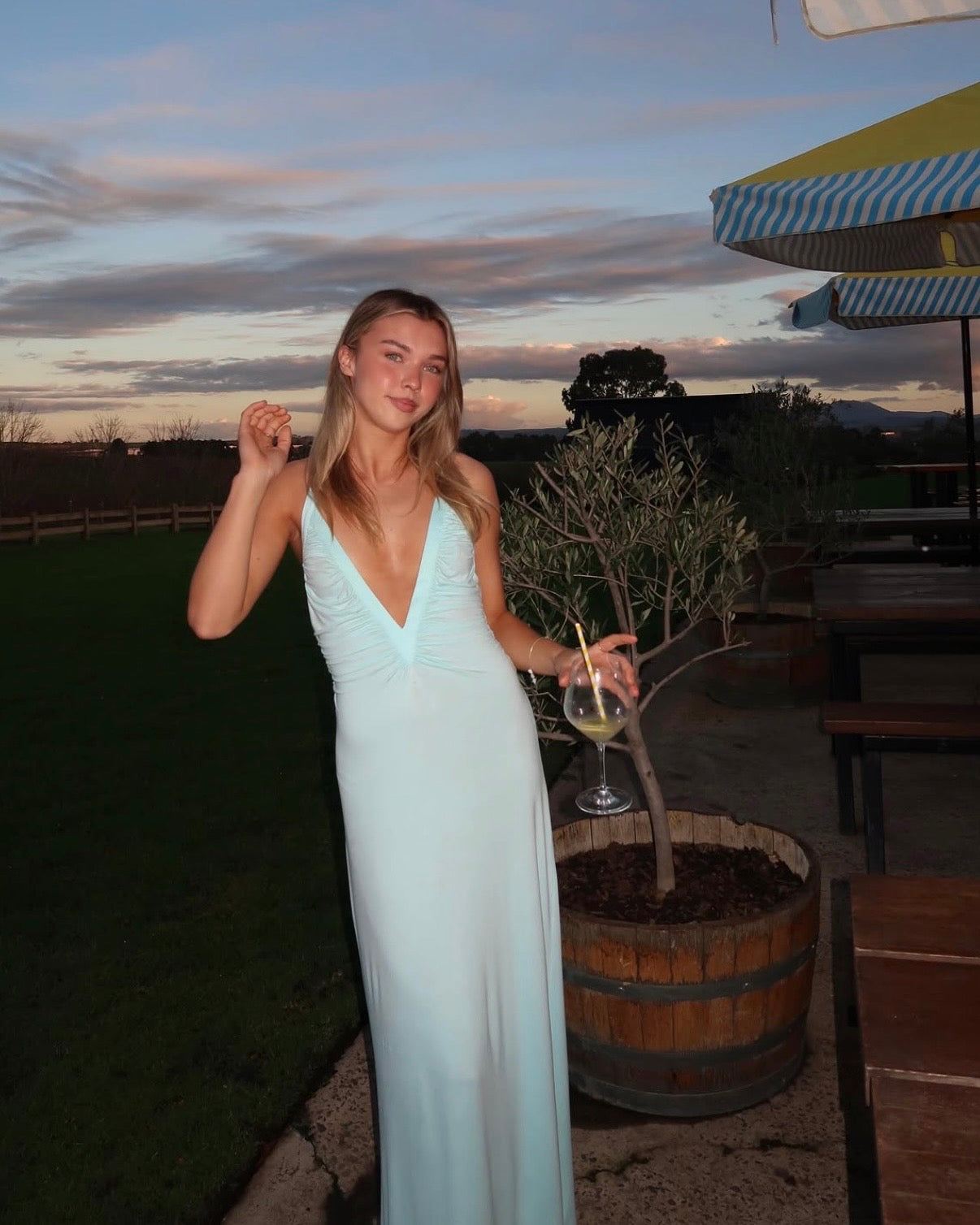 Angelina Maxi in Aqua
