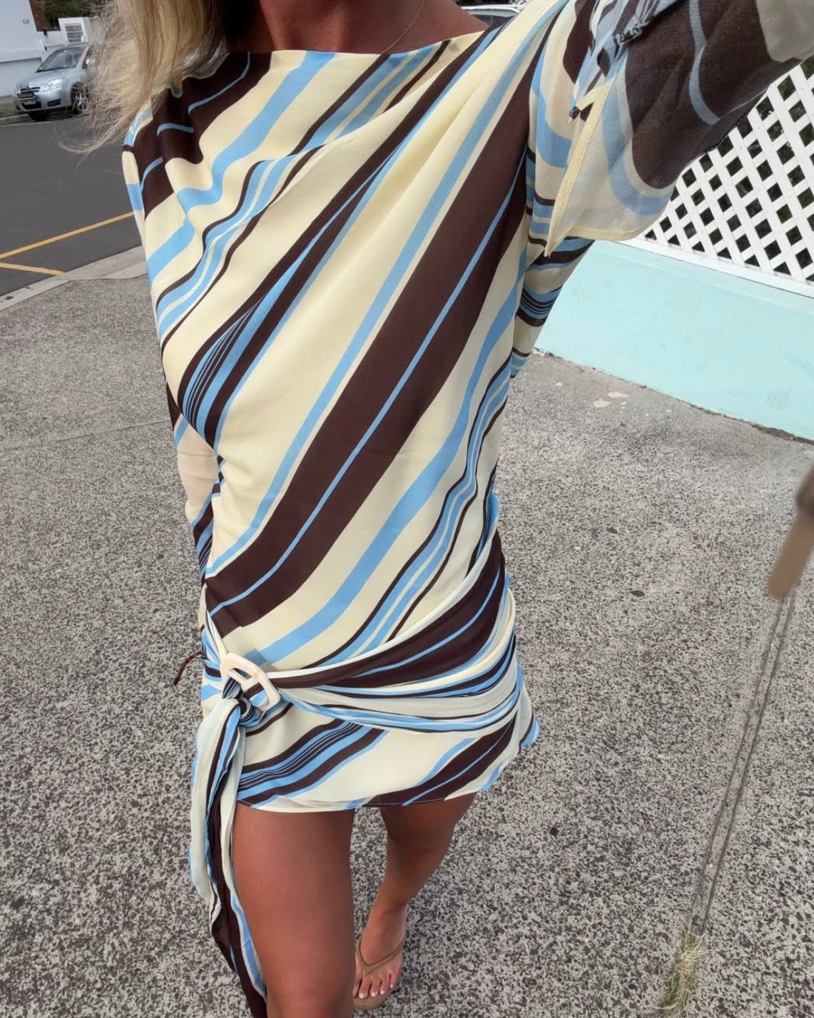 Elsie Mini Dress - Ocean Stripe