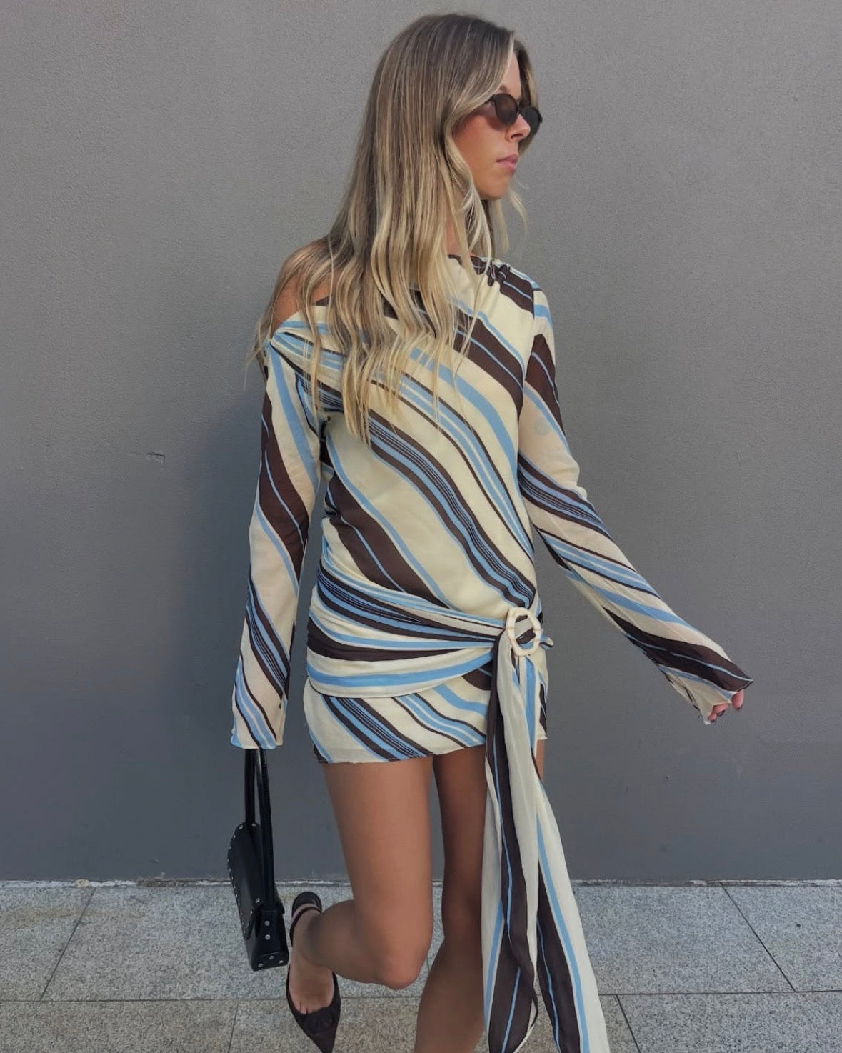 Elsie Mini Dress - Ocean Stripe