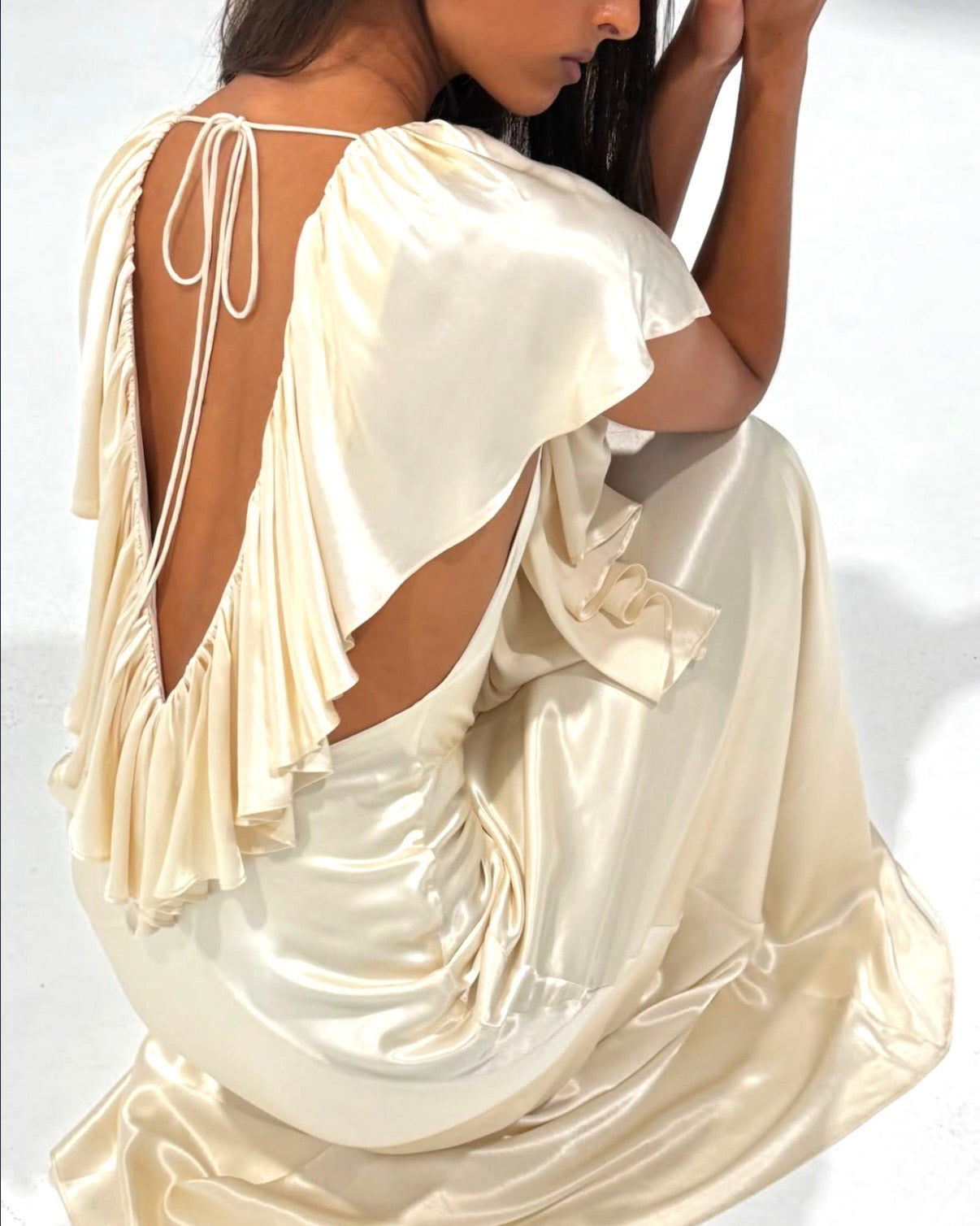 Clover Gown - Satin Cream