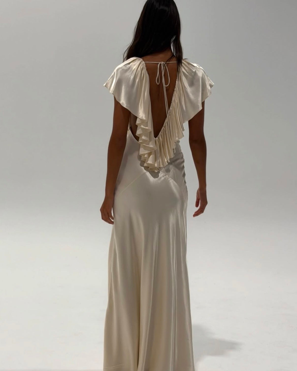 Clover Gown - Satin Cream