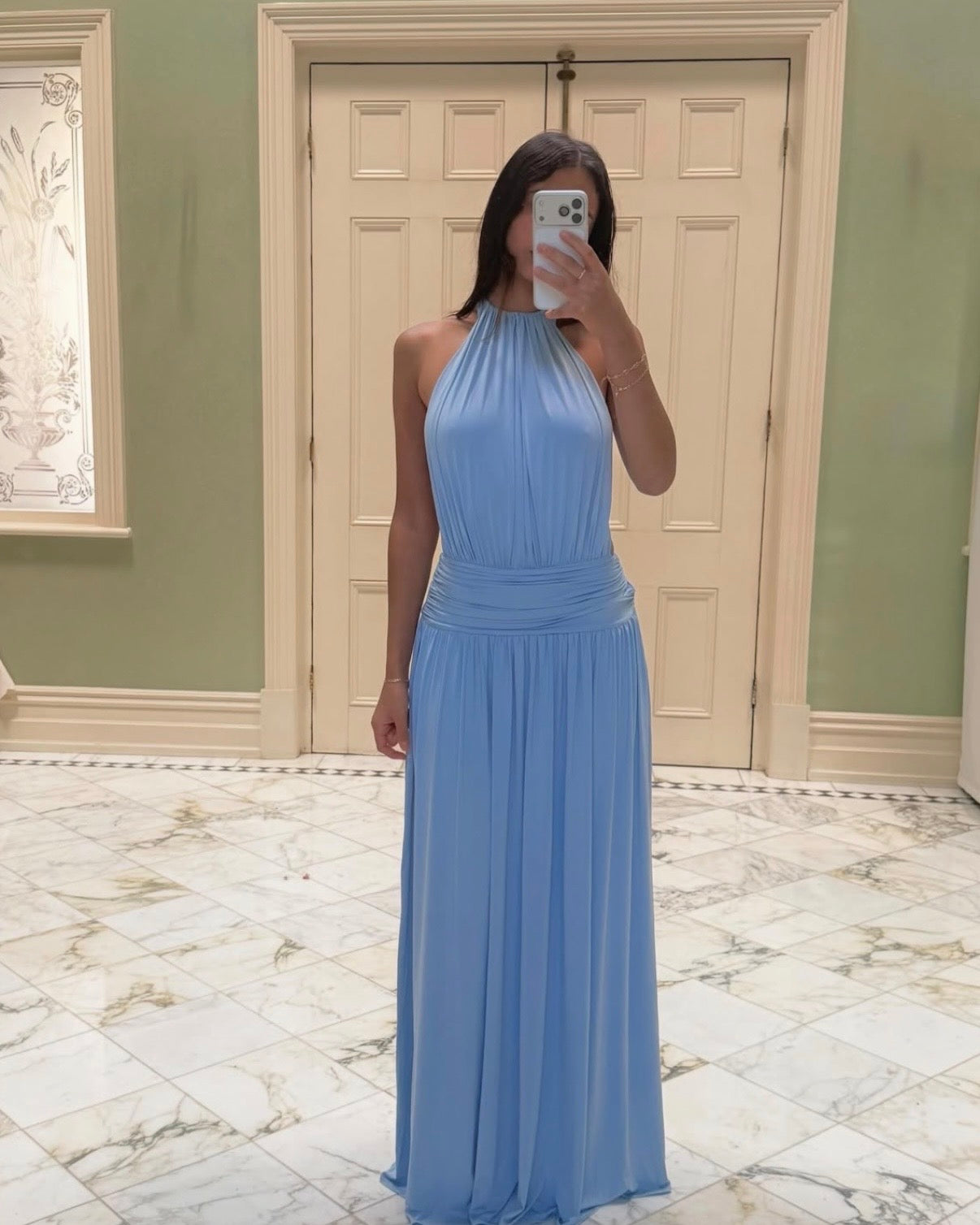 Santina Dress - Sky Blue