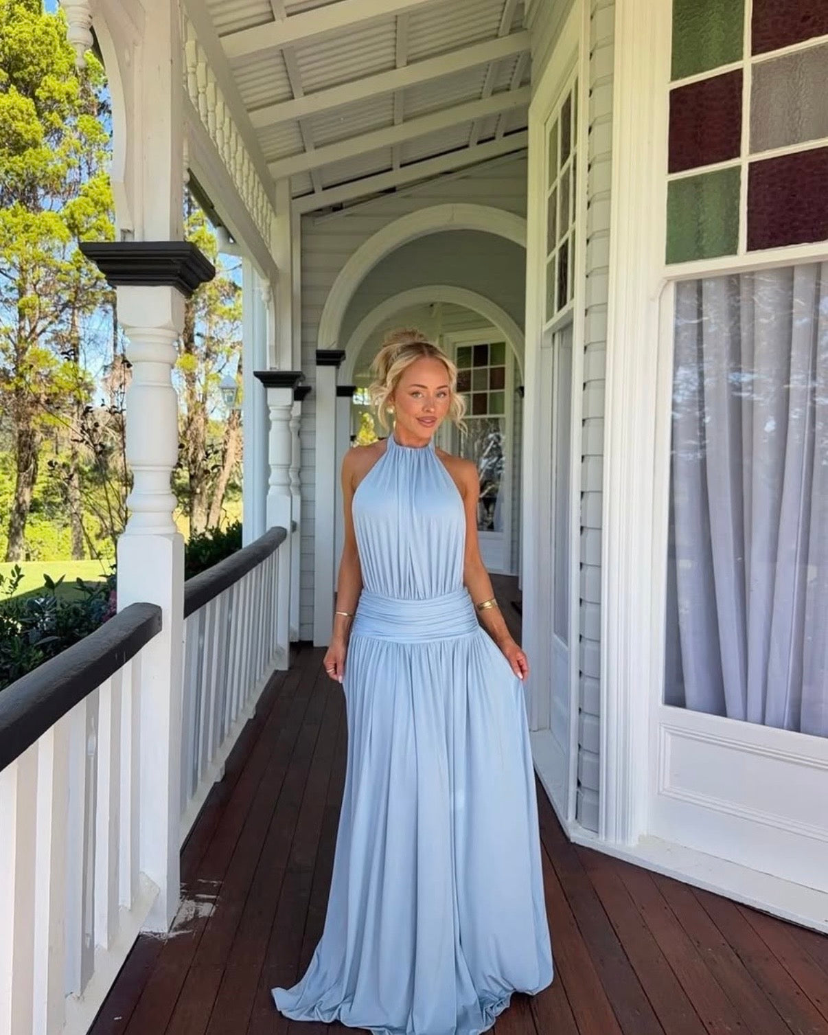 Santina Dress - Sky Blue