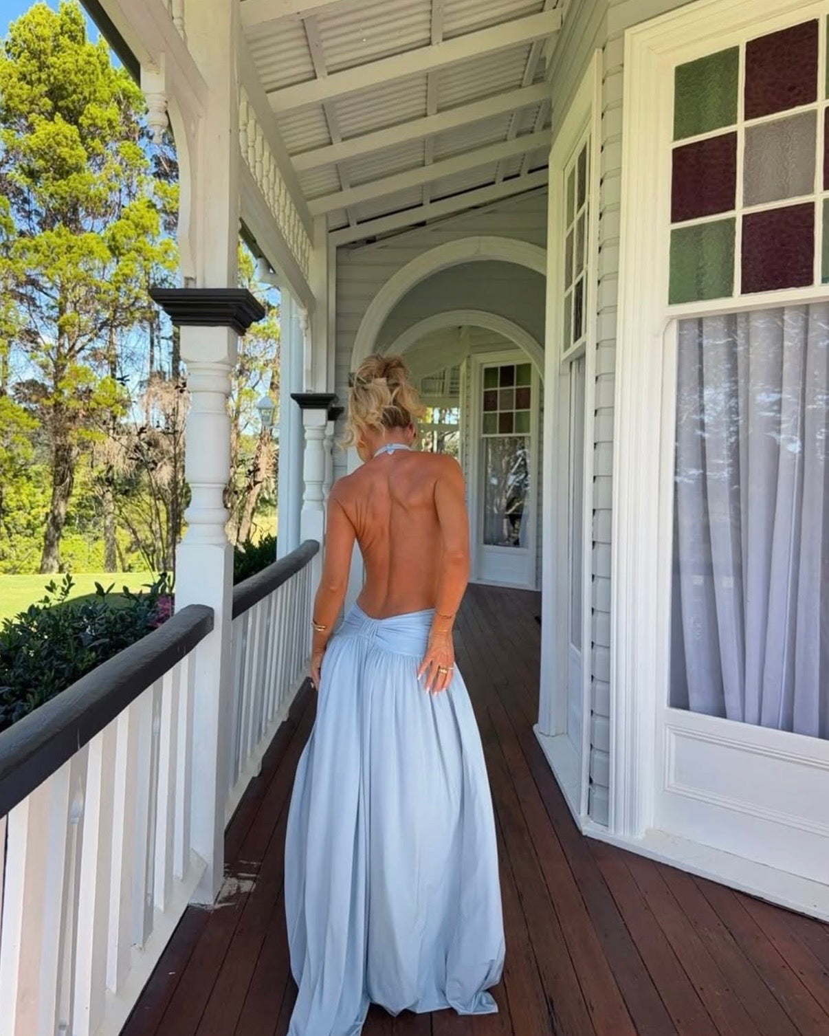 Santina Dress - Sky Blue