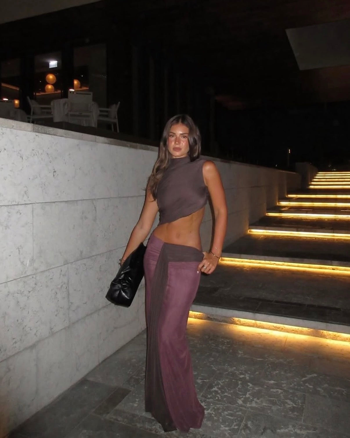 Conni Maxi Dress - Dark Chocolate/ Aubergine