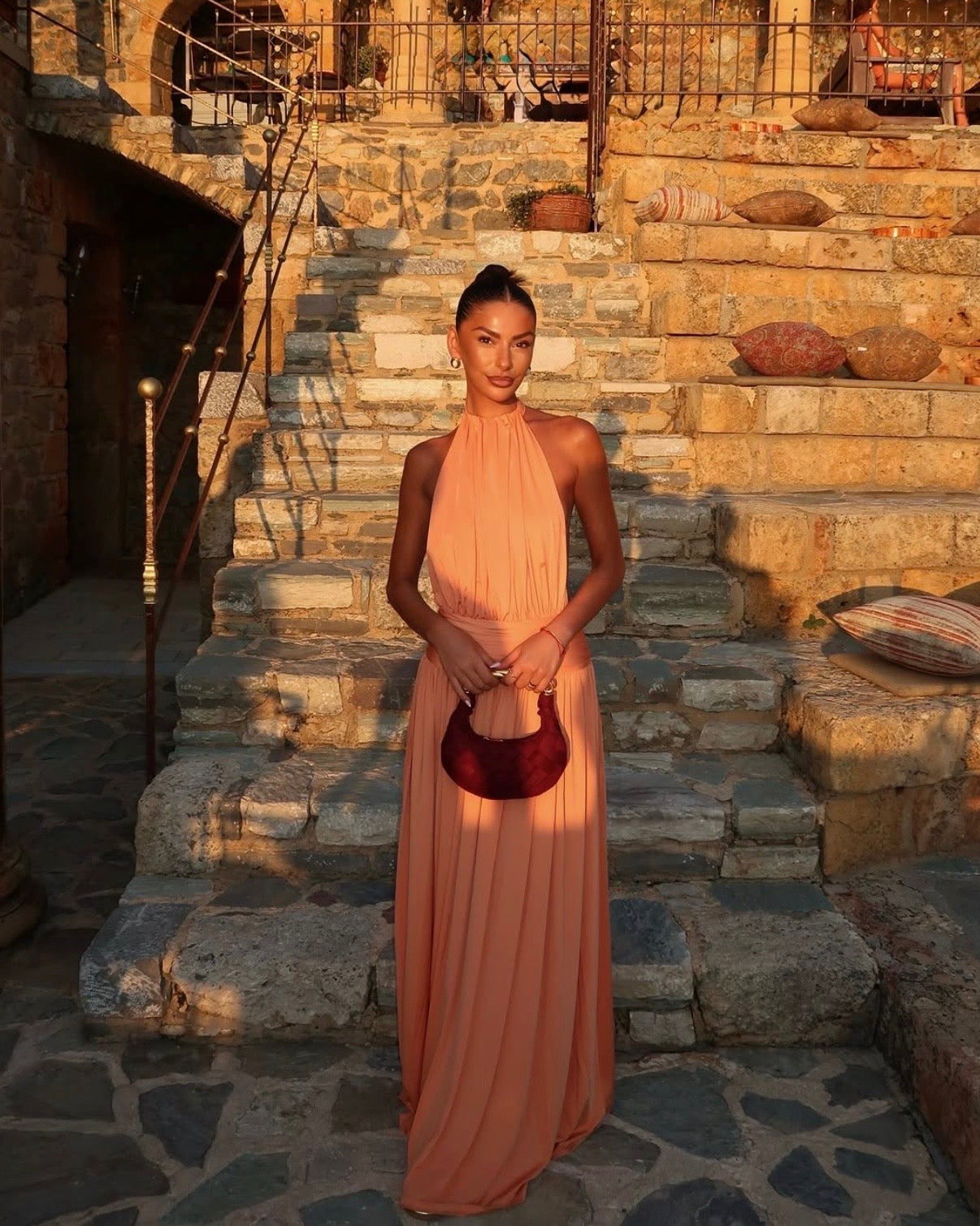 Santina Dress - Tangerine