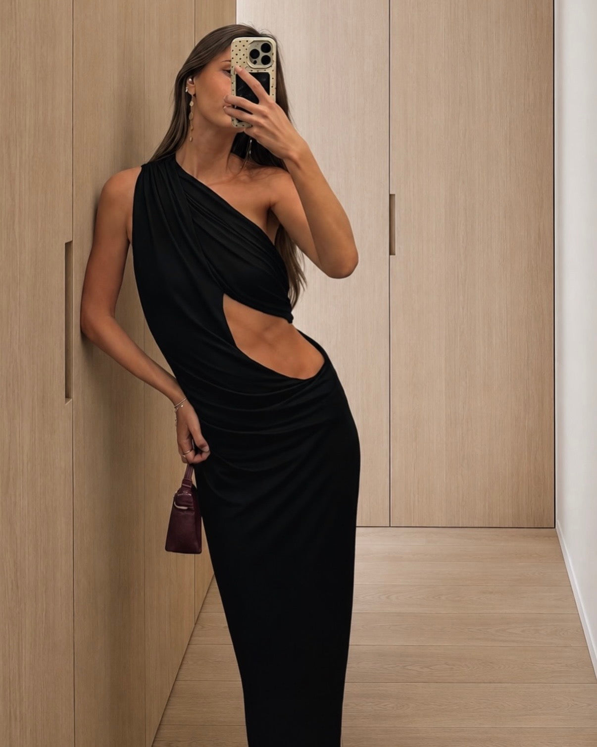 The Solstice Cupro Dress - Black