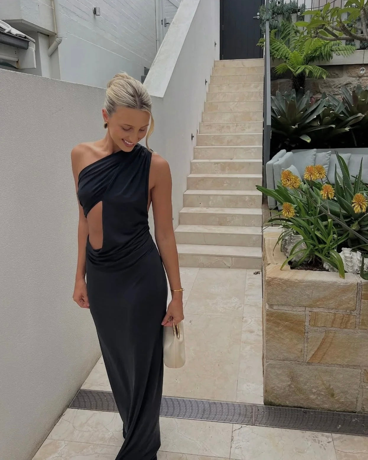 The Solstice Cupro Dress - Black