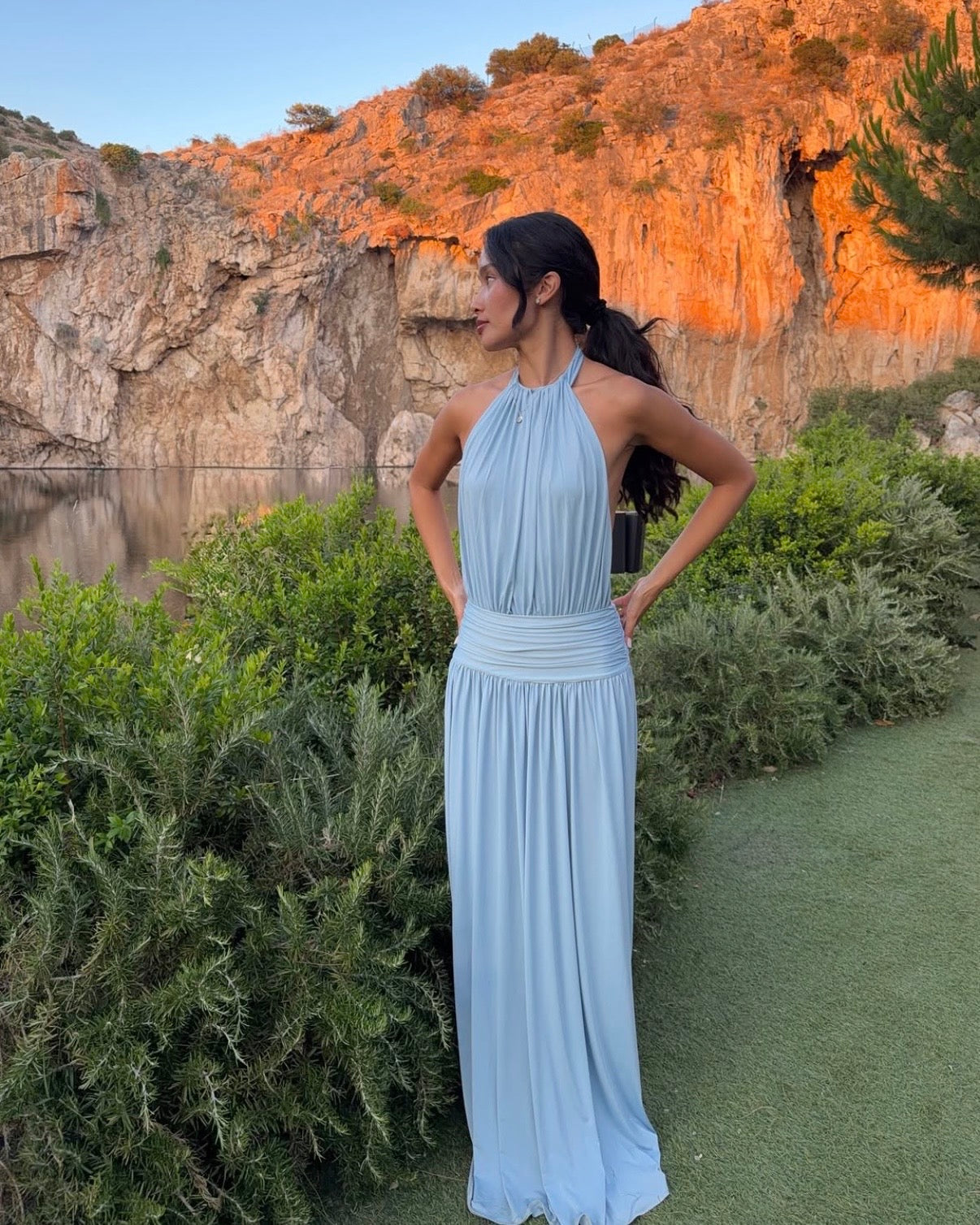 Santina Dress - Sky Blue