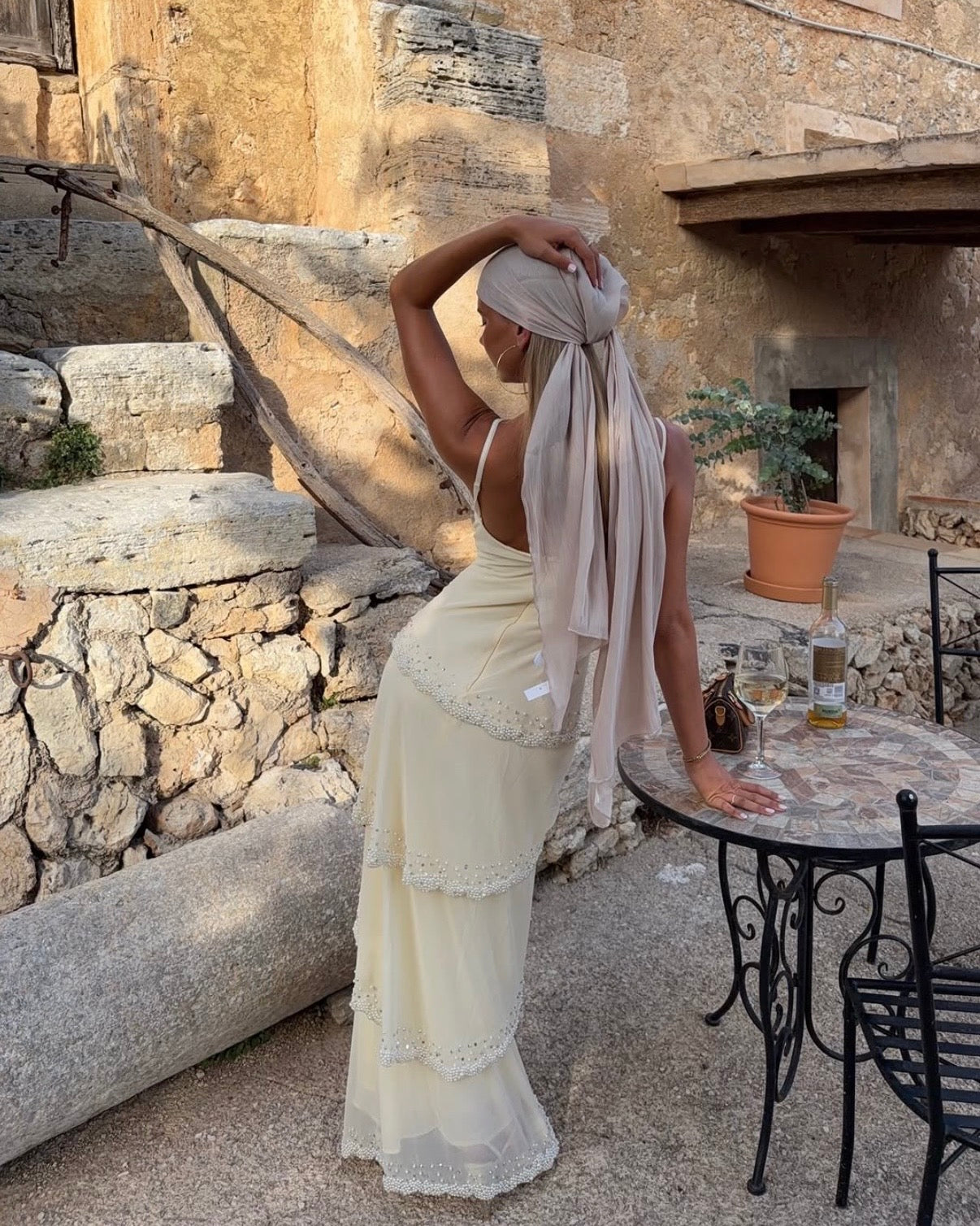 Sorelle Vanilla Hand Embellished Maxi