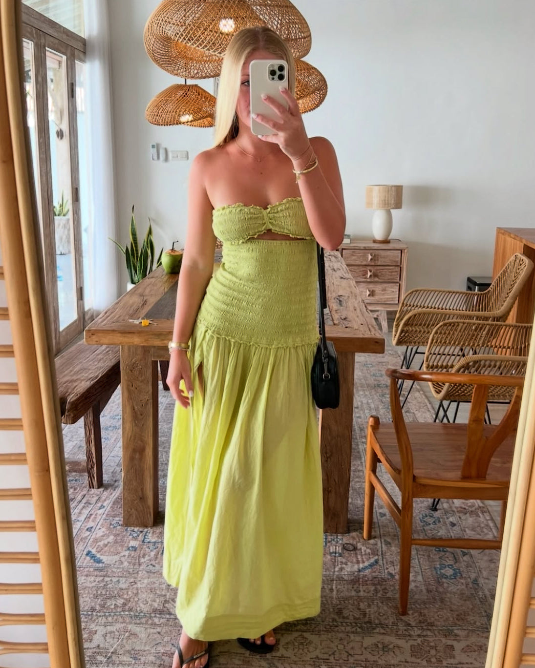 Solstice Strapless Maxi Dress - Lime