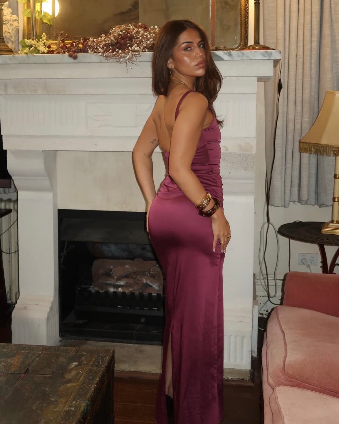 Atlein Gown - Plum
