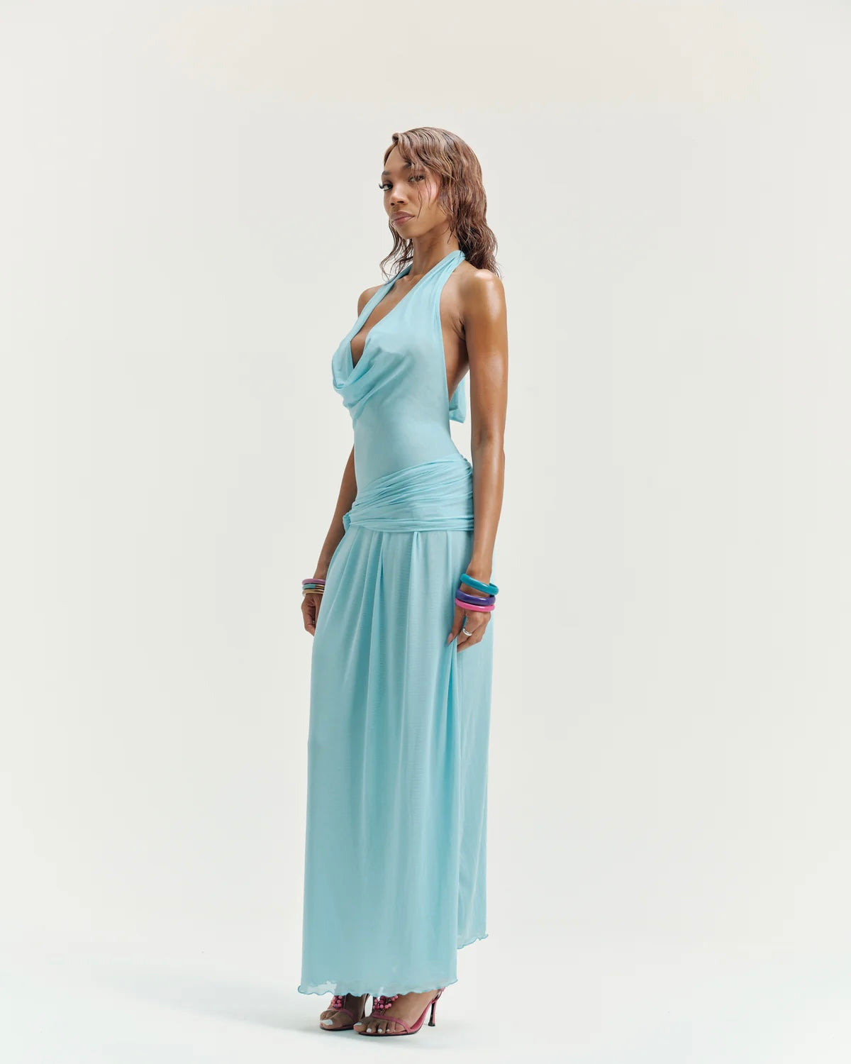 Yosei Dress in Aqua