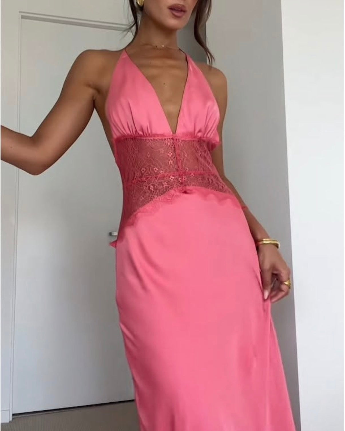 Dinah Lace Maxi - Blush Rose