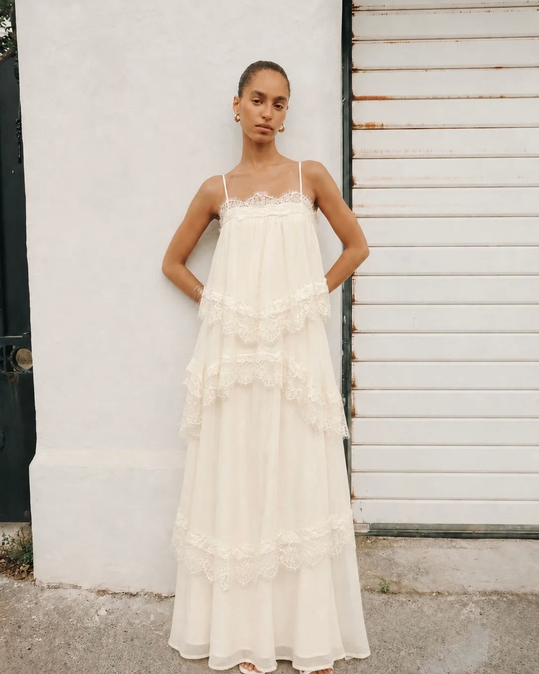 Joyce Lace Tiered Maxi