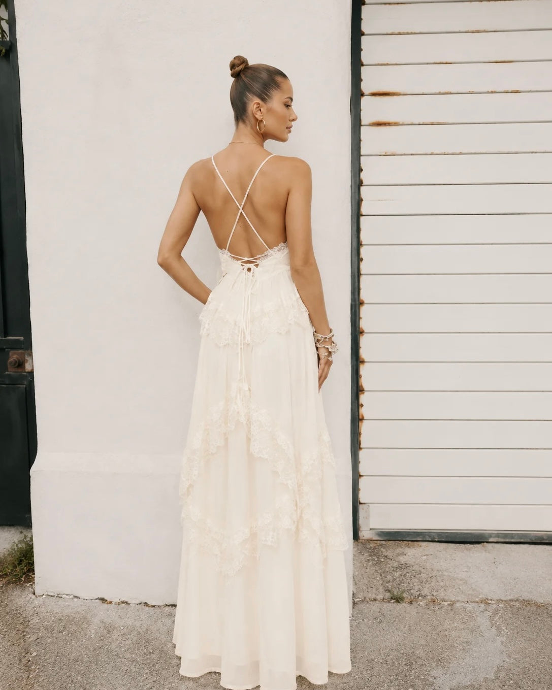 Joyce Lace Tiered Maxi