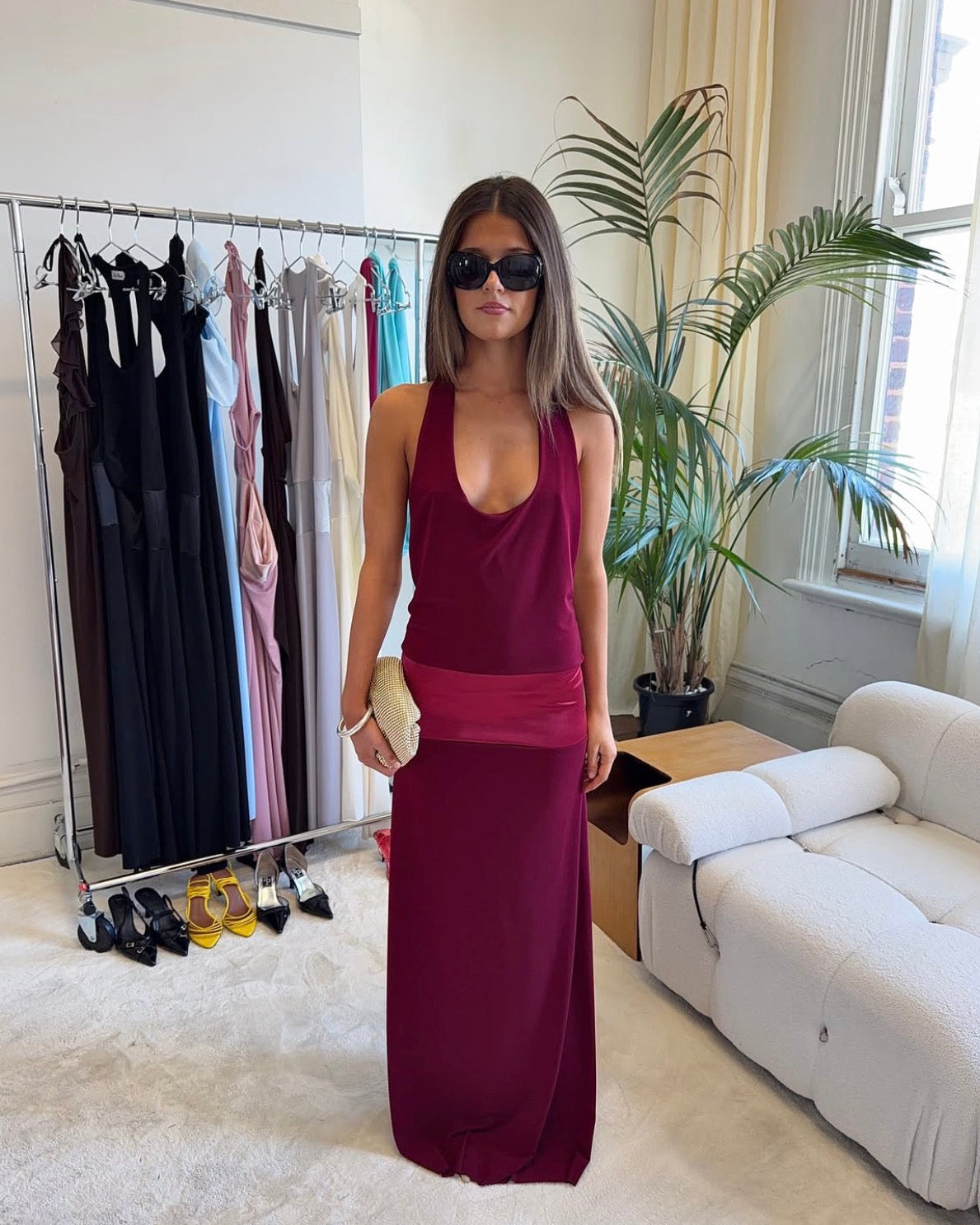 Serena Dress - Ruby