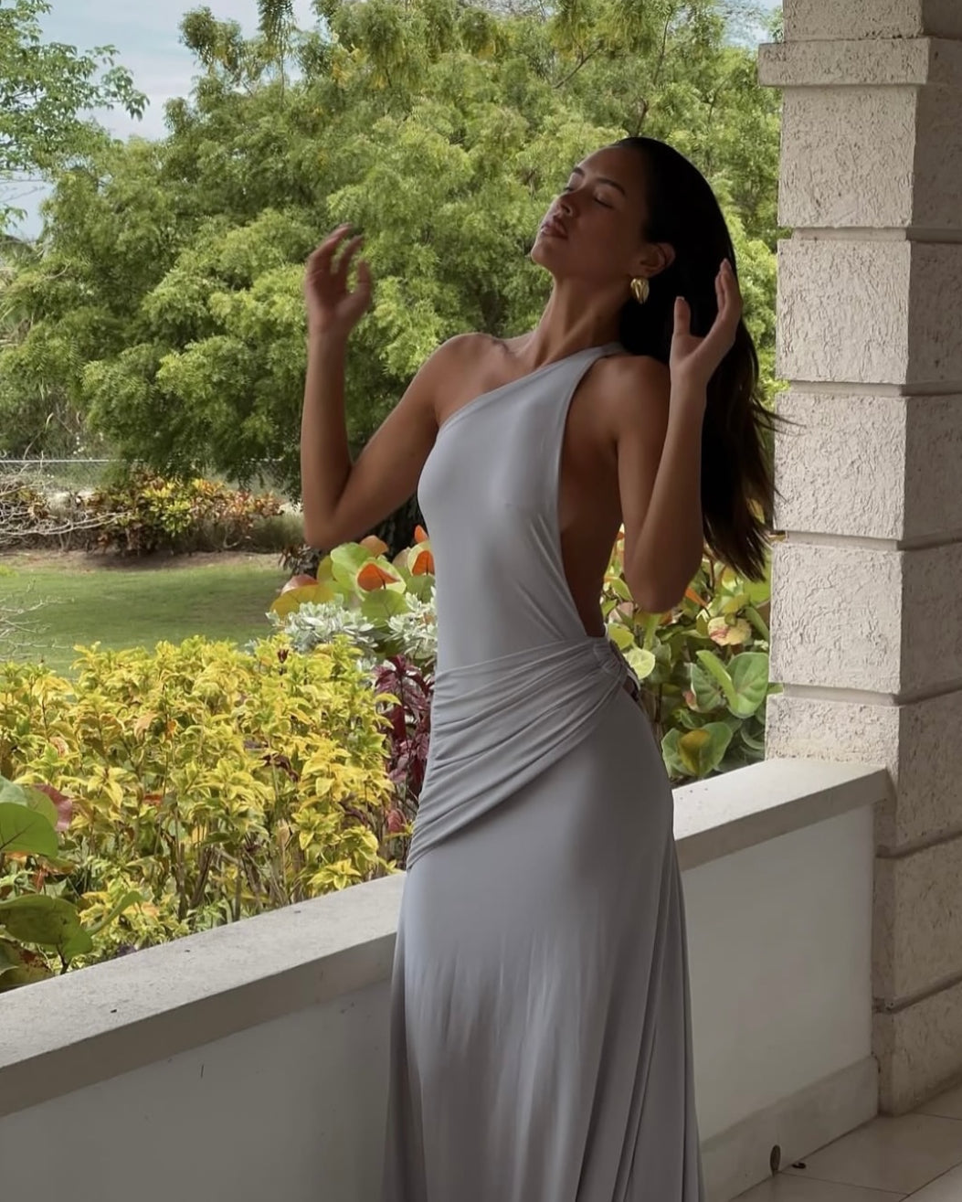 Gaia Gown - Silver Grey