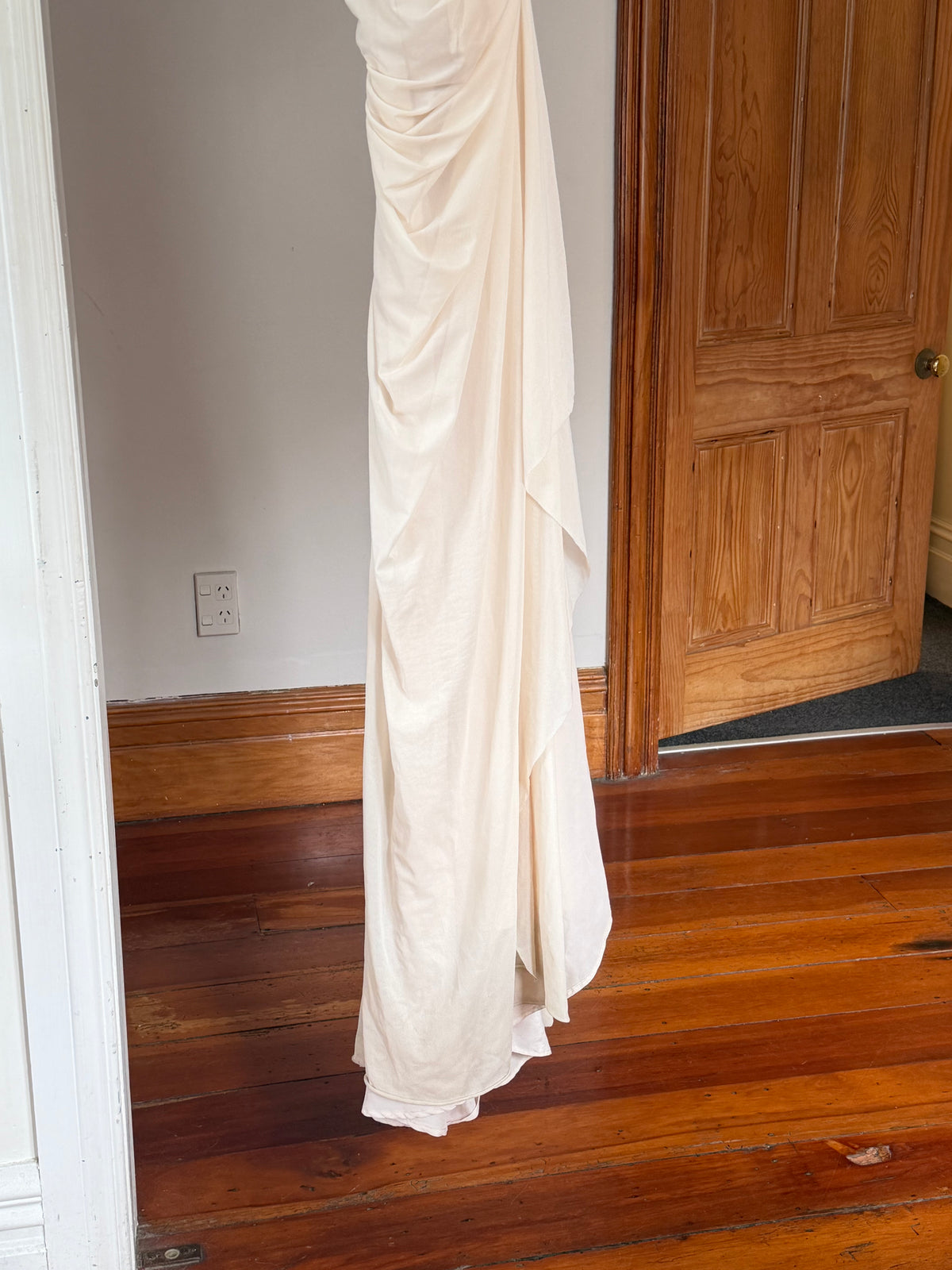 Leia Drape Gown - Buttercream