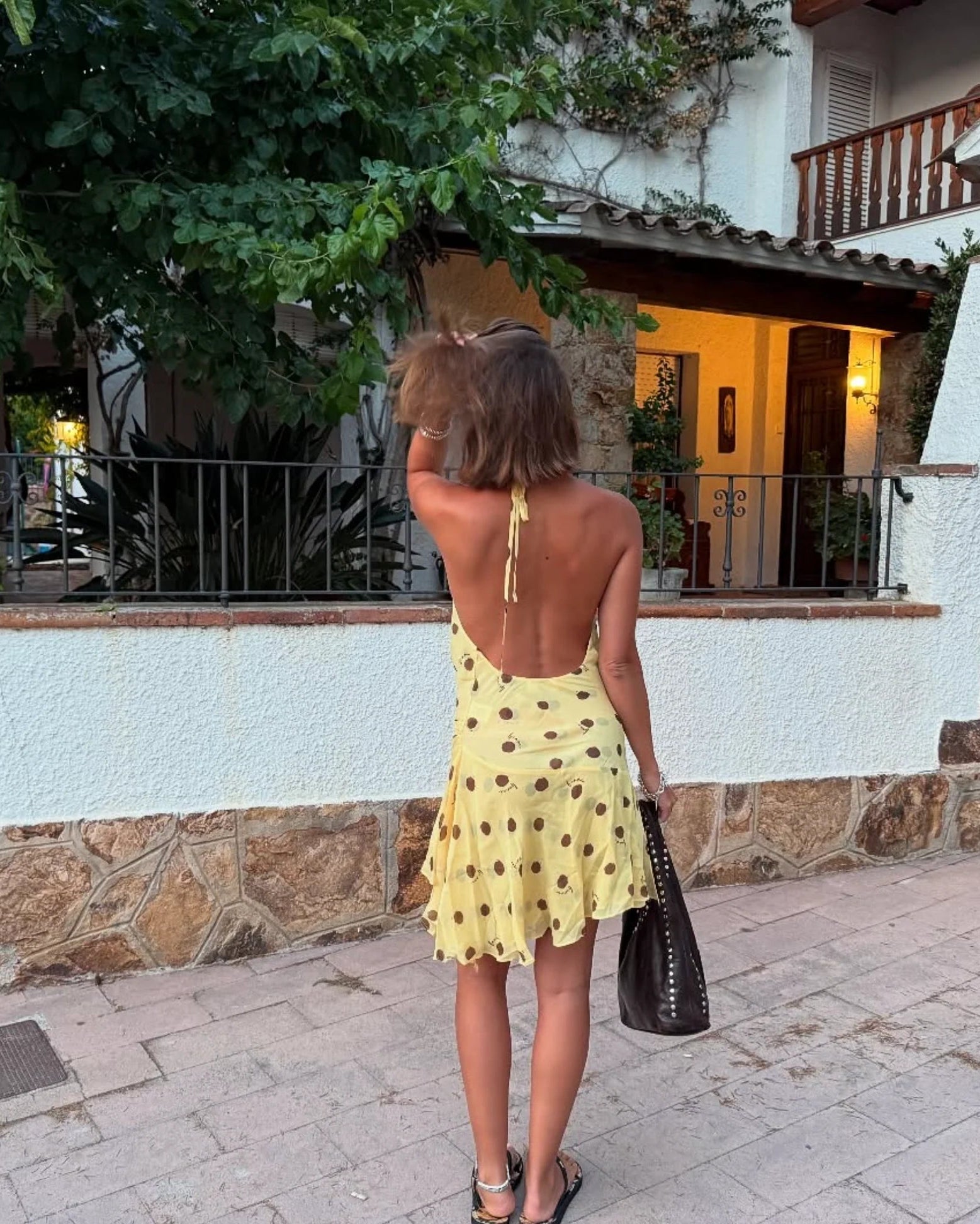Harlow Halter Dress - Butter Spot