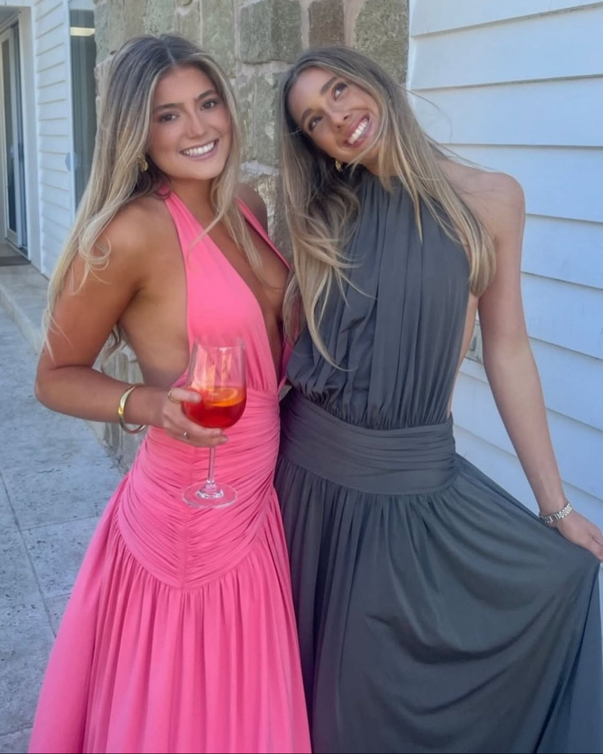 Melania Maxi Dress - Coral Pink