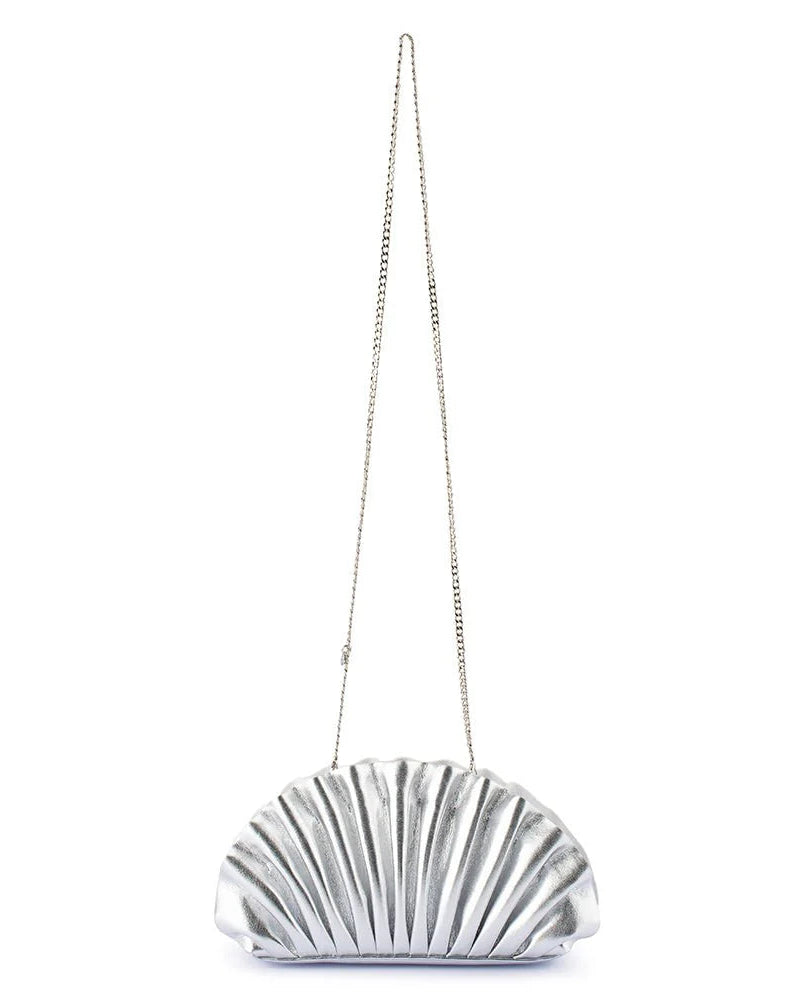 Hollie Pleated Clutch – Silver