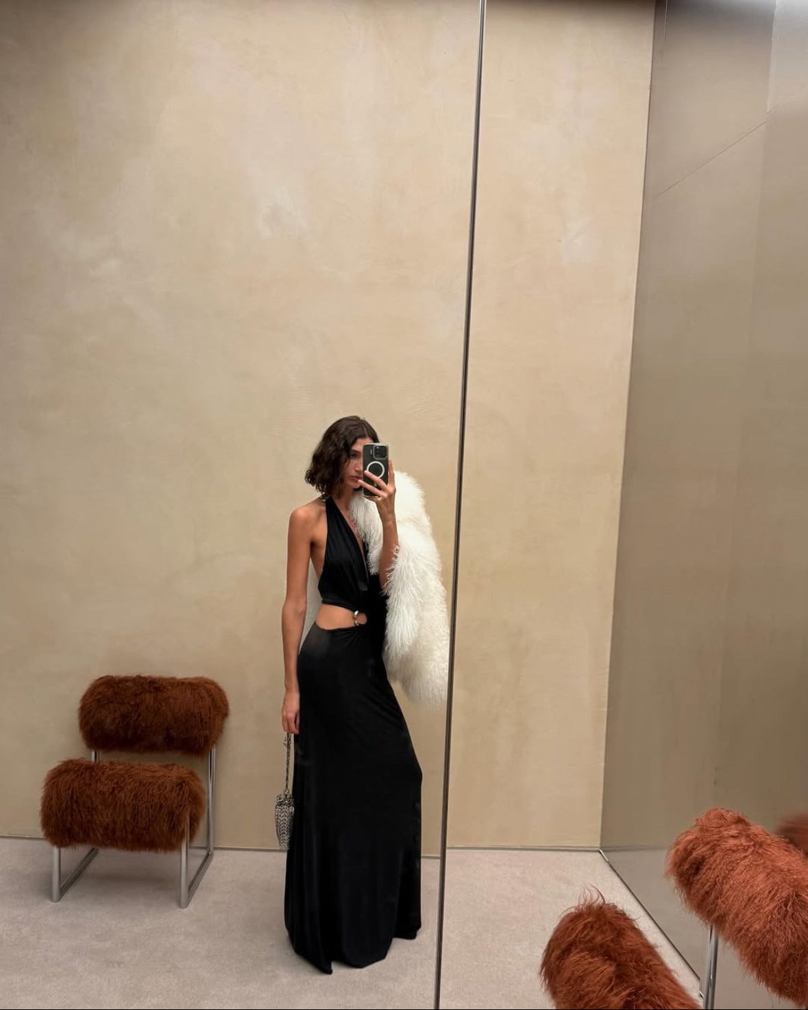 The Devon Cupro Dress - Black