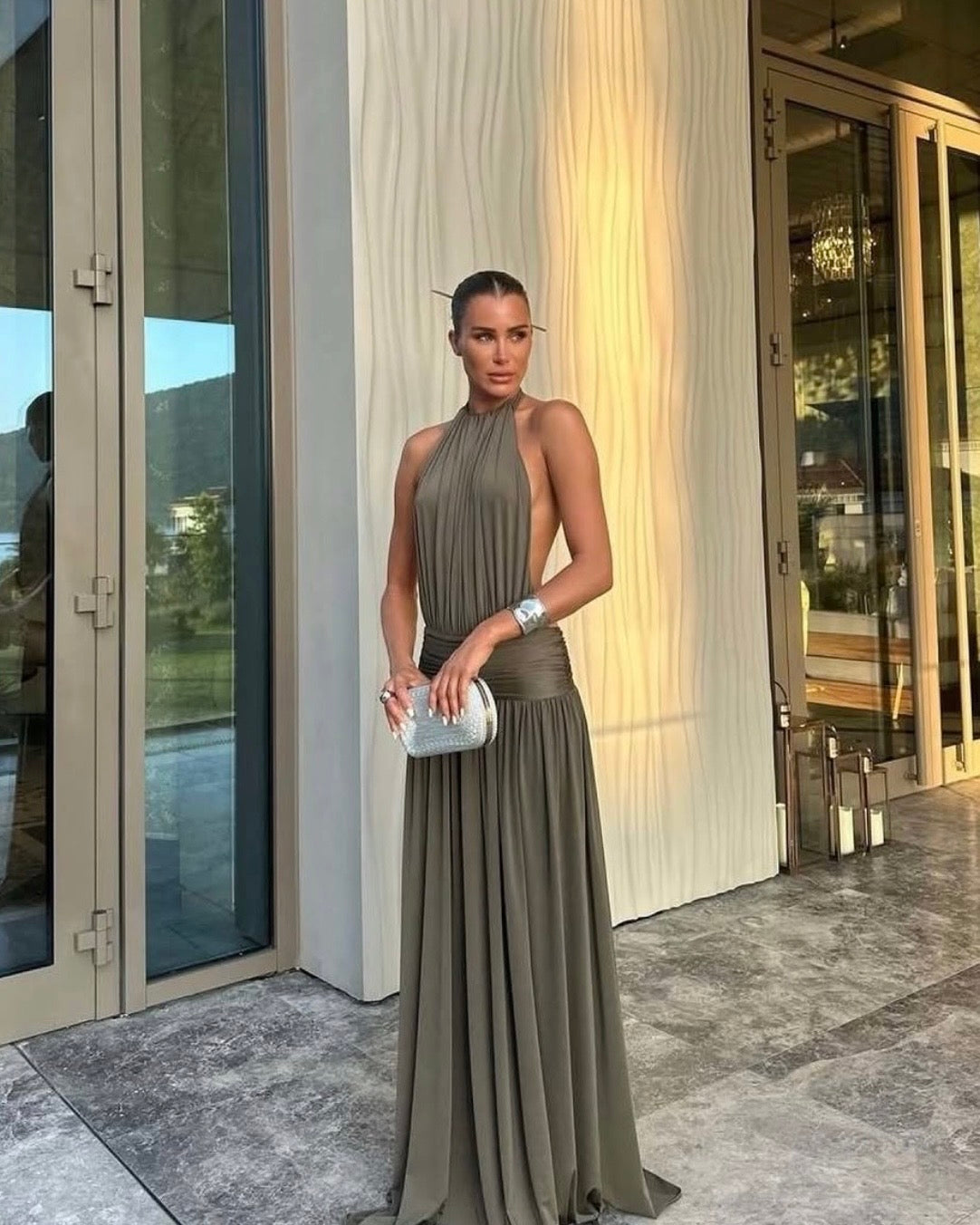 Santina Dress - Khaki