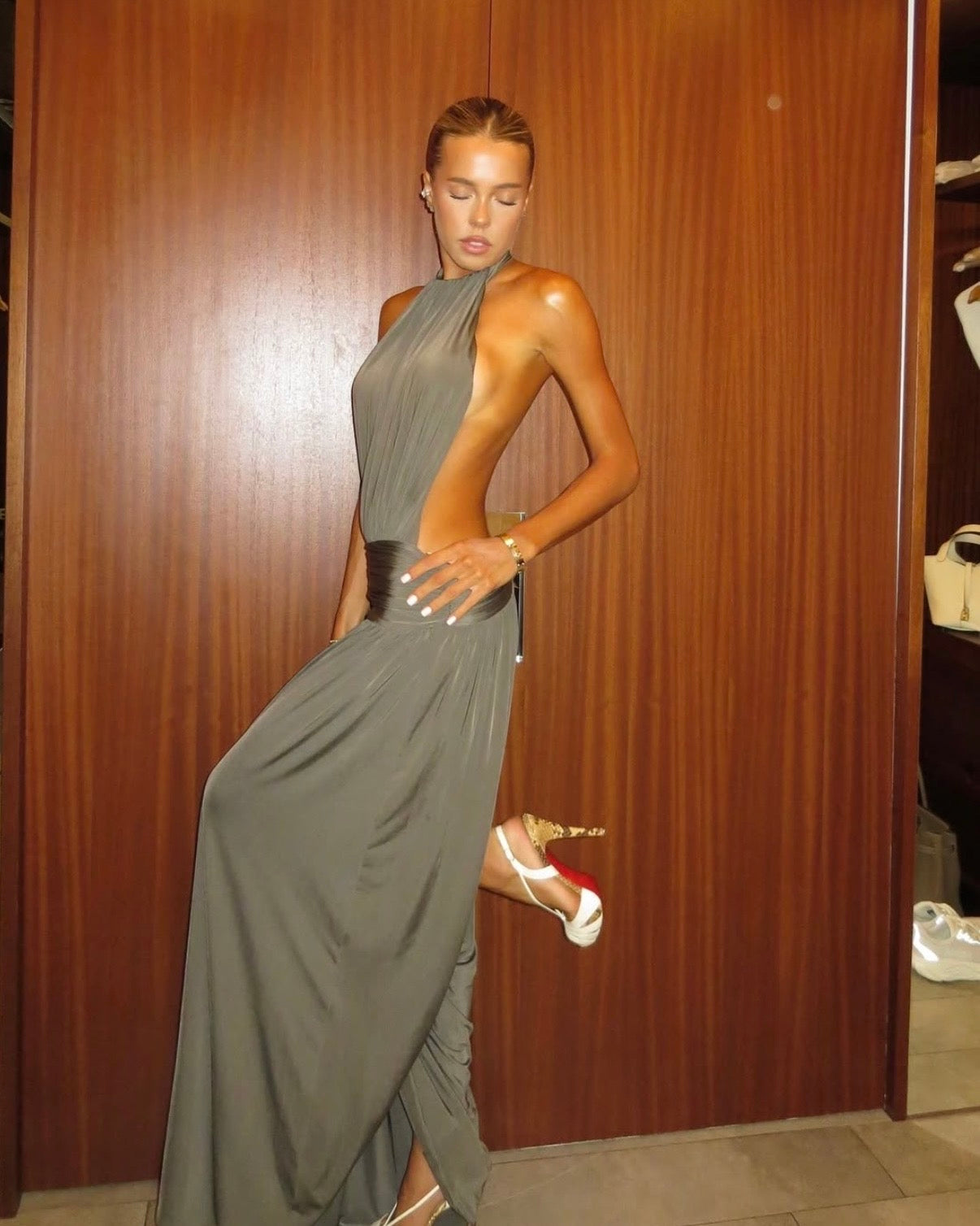 Santina Dress - Khaki