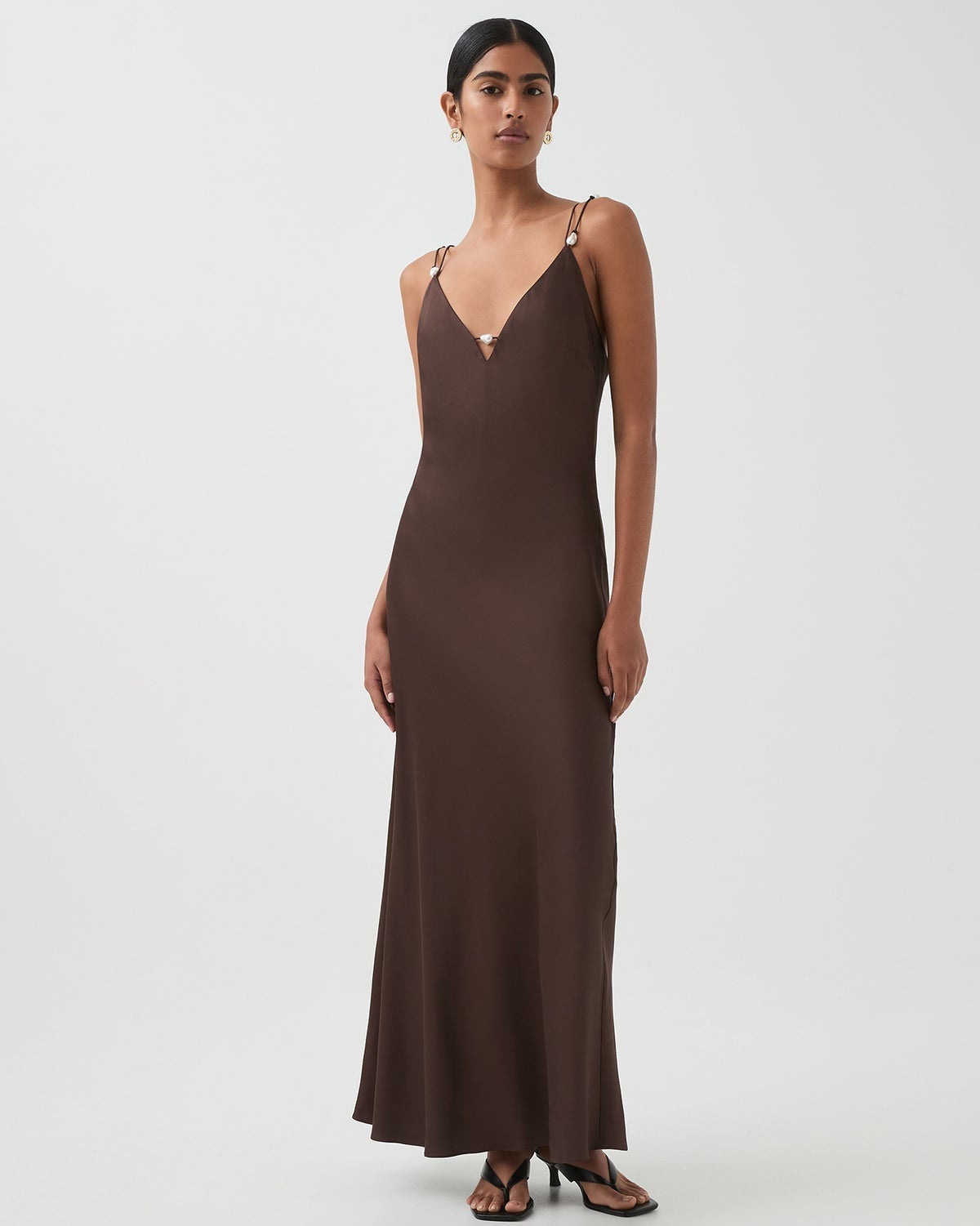 Agate Crossback Dress - Espresso