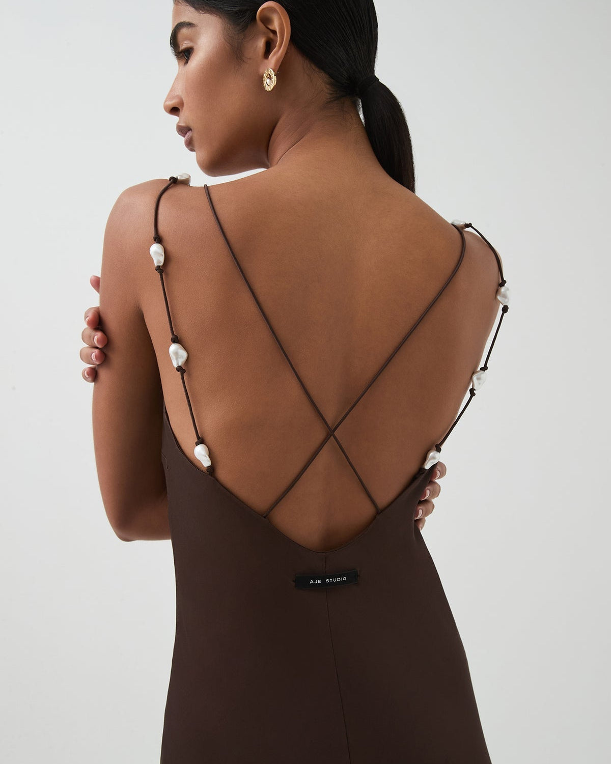Agate Crossback Dress - Espresso
