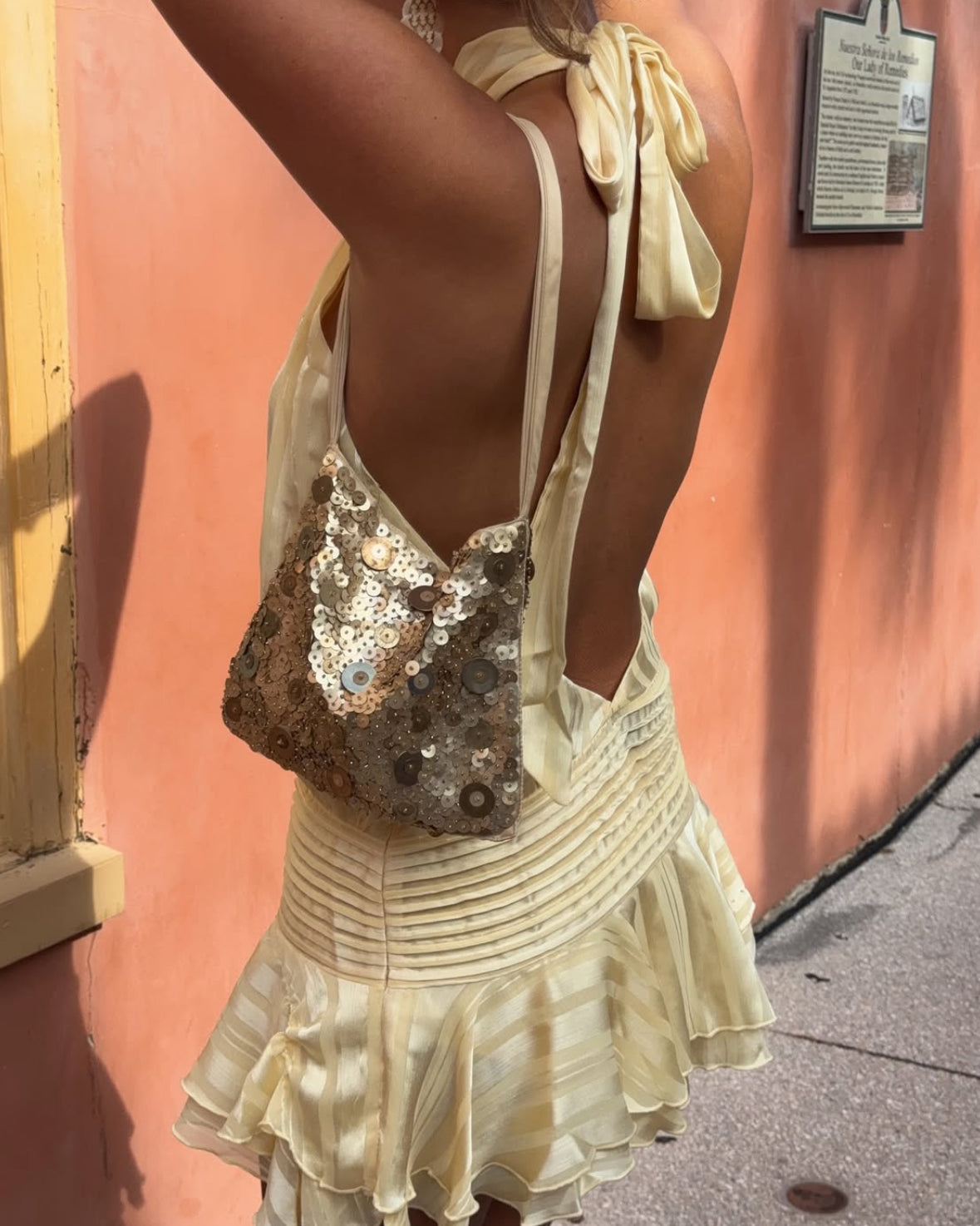Willow Chiffon Mini Dress - Yellow