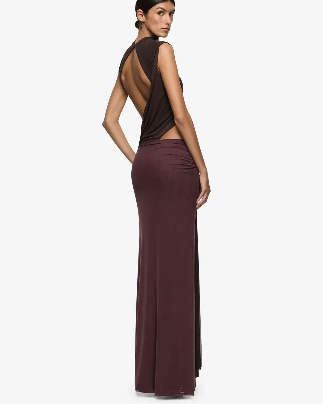 Conni Maxi Dress - Dark Chocolate/ Aubergine