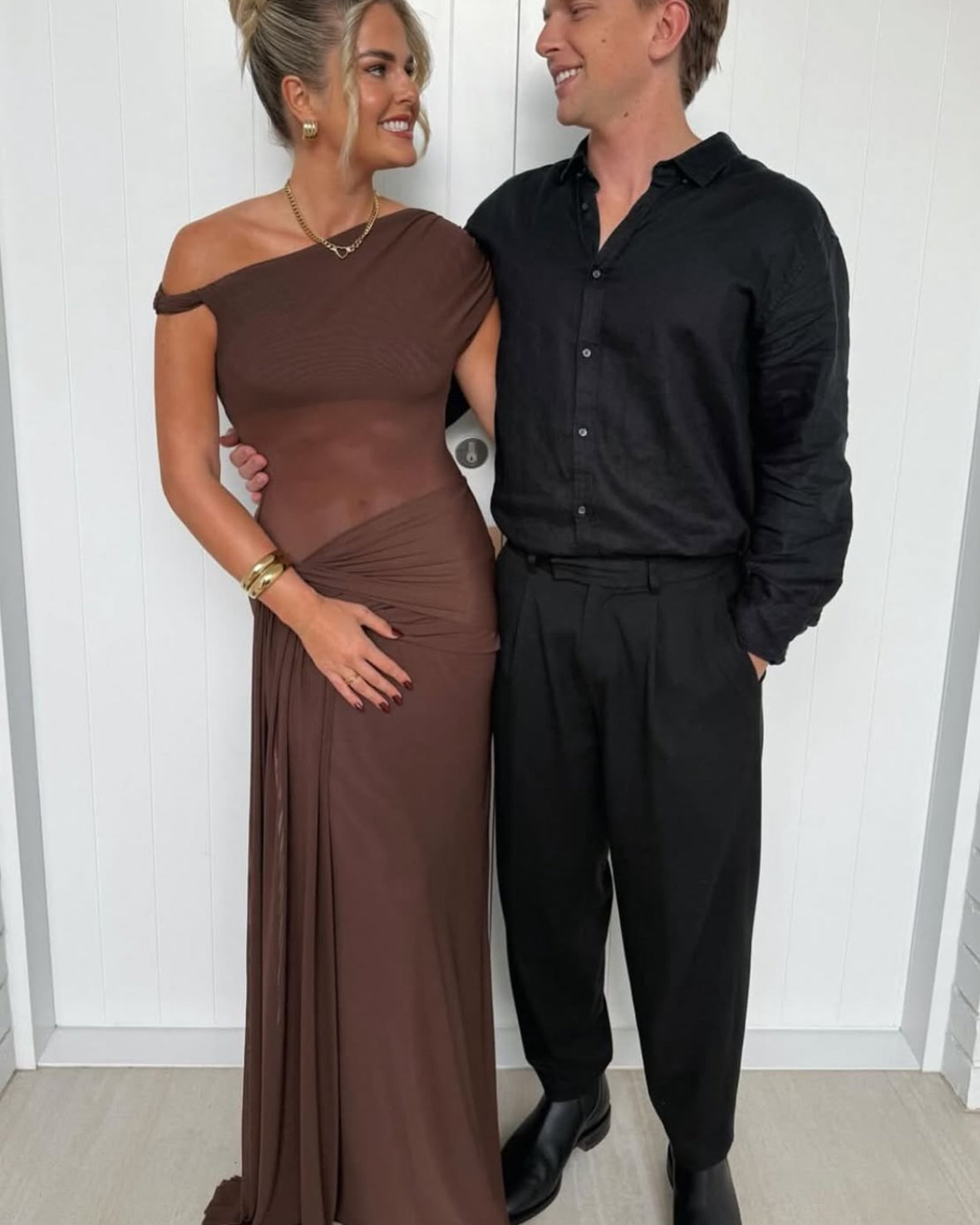 The Sisal Mesh Dress - Espresso