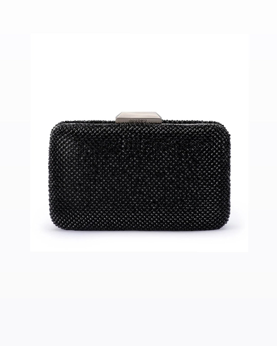 Ronny Crystal Mesh Clutch – Black