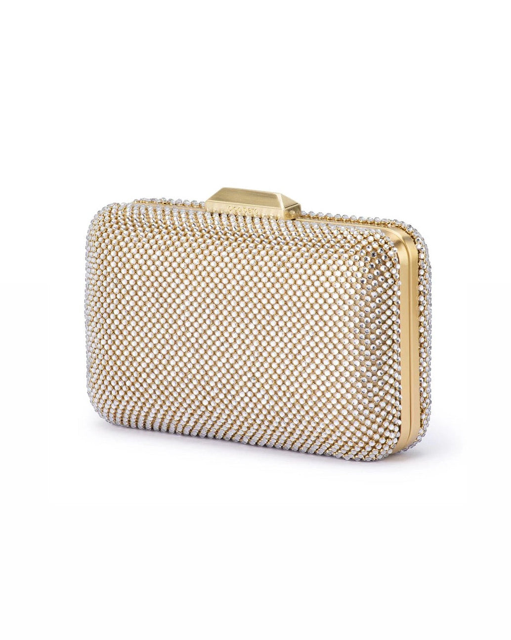 Ronny Crystal Mesh Clutch – Champagne
