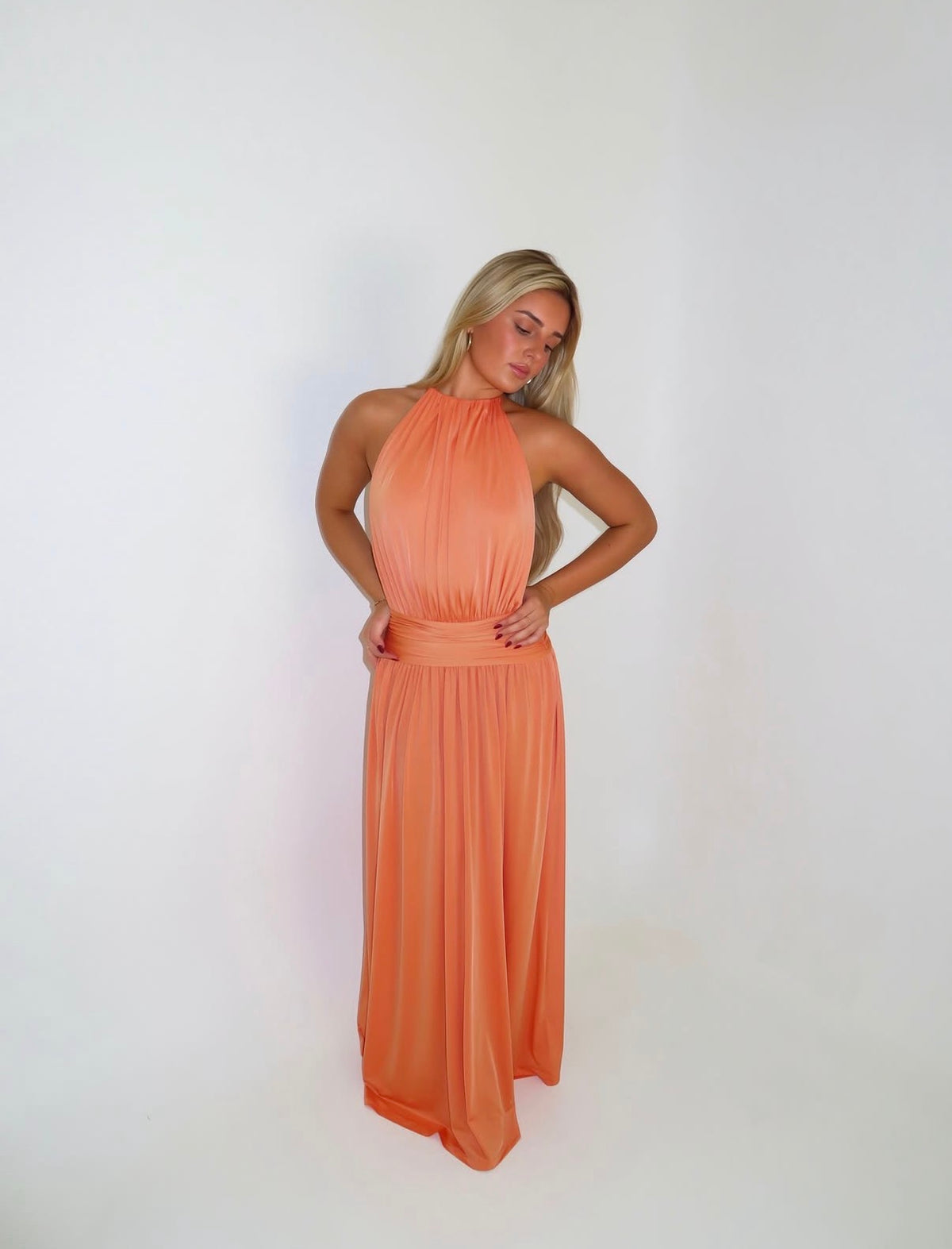 Santina Dress - Tangerine