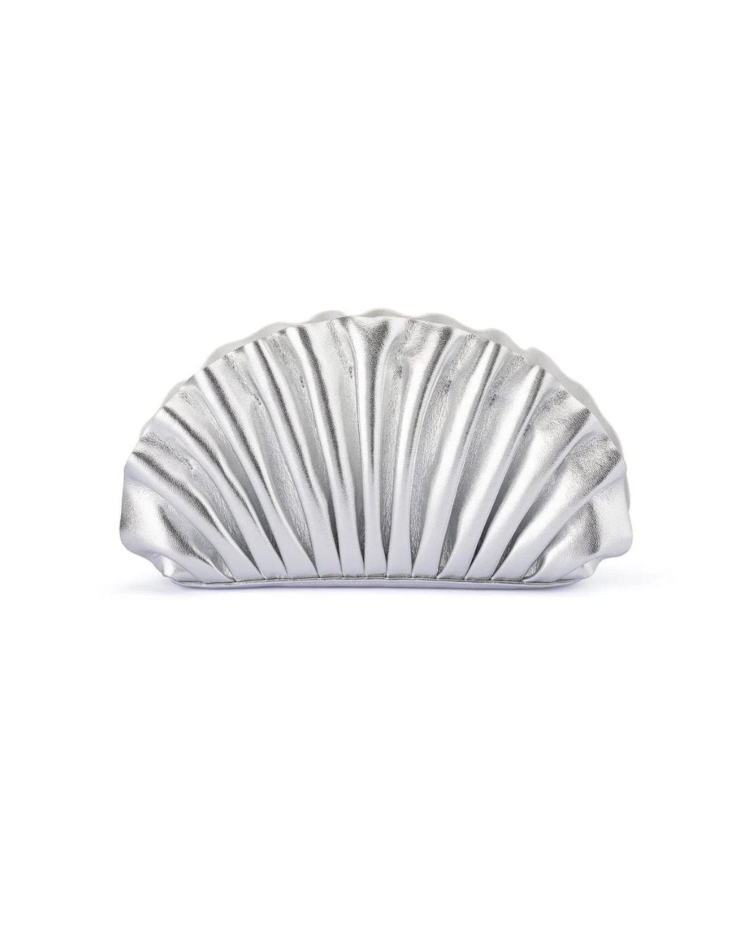 Hollie Pleated Clutch – Silver