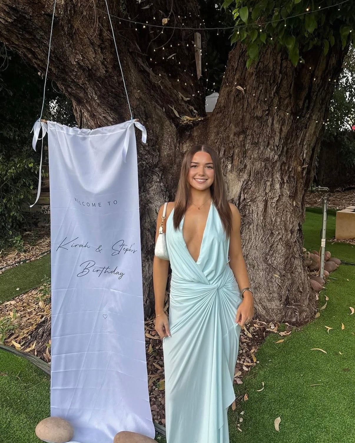 Clementine Twist Dress in Arctic Blue