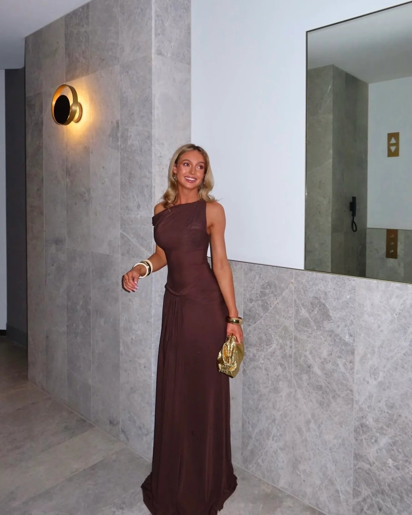 The Sisal Mesh Dress - Espresso