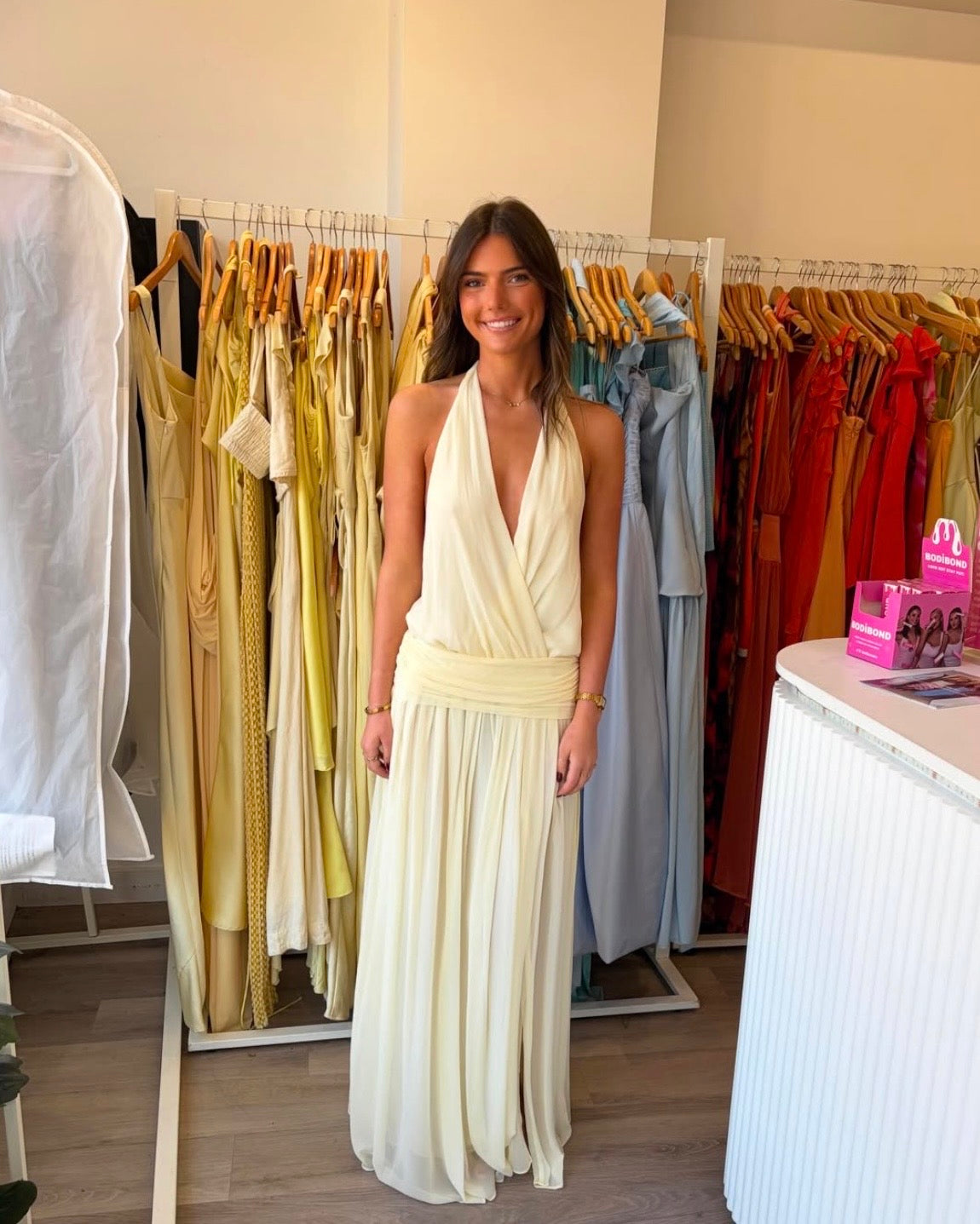 Jasmin V Maxi Dress - Lemon Sorbet