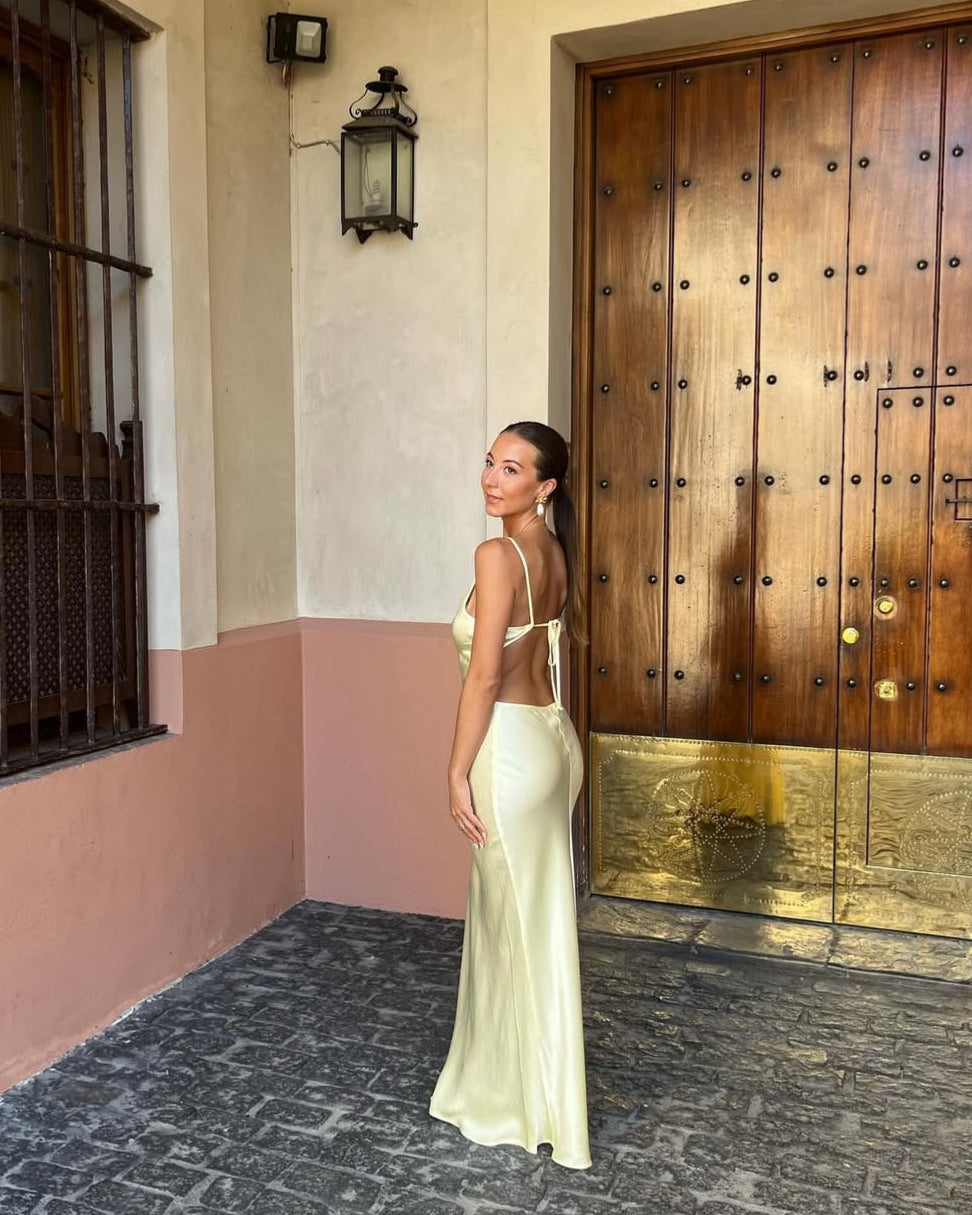 Cedar City Maxi Dress - Ice Yellow
