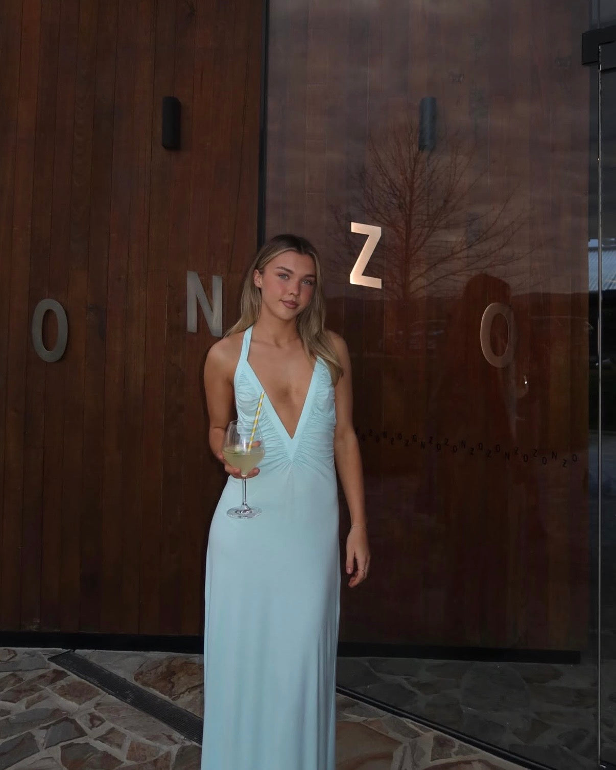 Angelina Maxi in Aqua